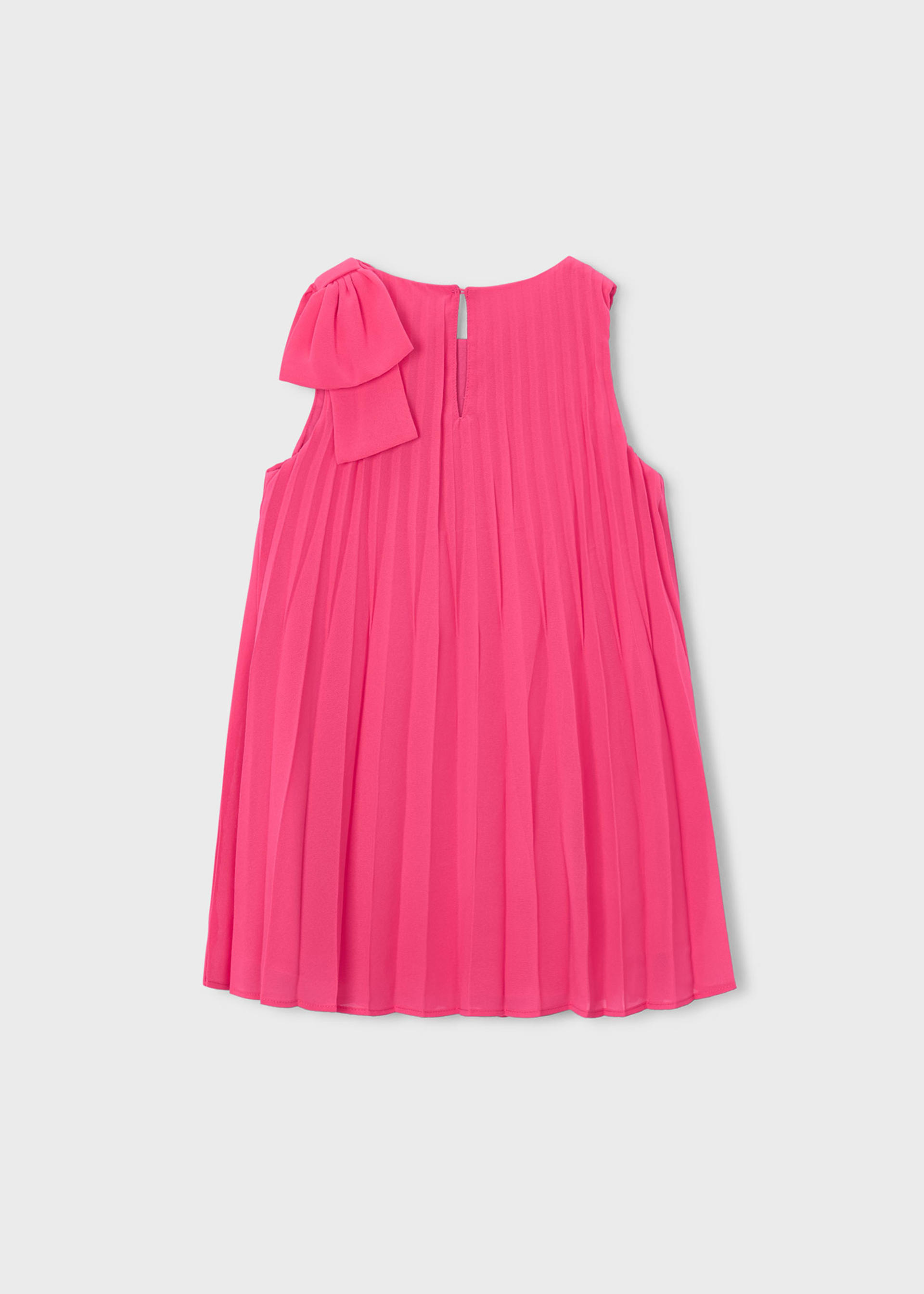 Vestido plisado lazo niña