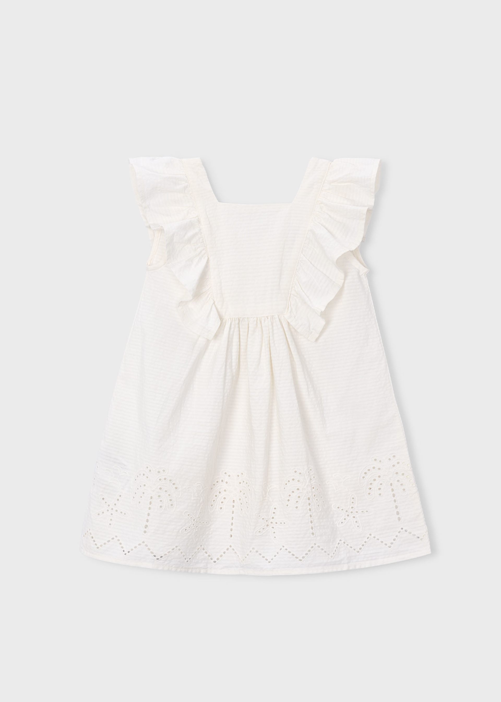 Vestido com perfurados menina