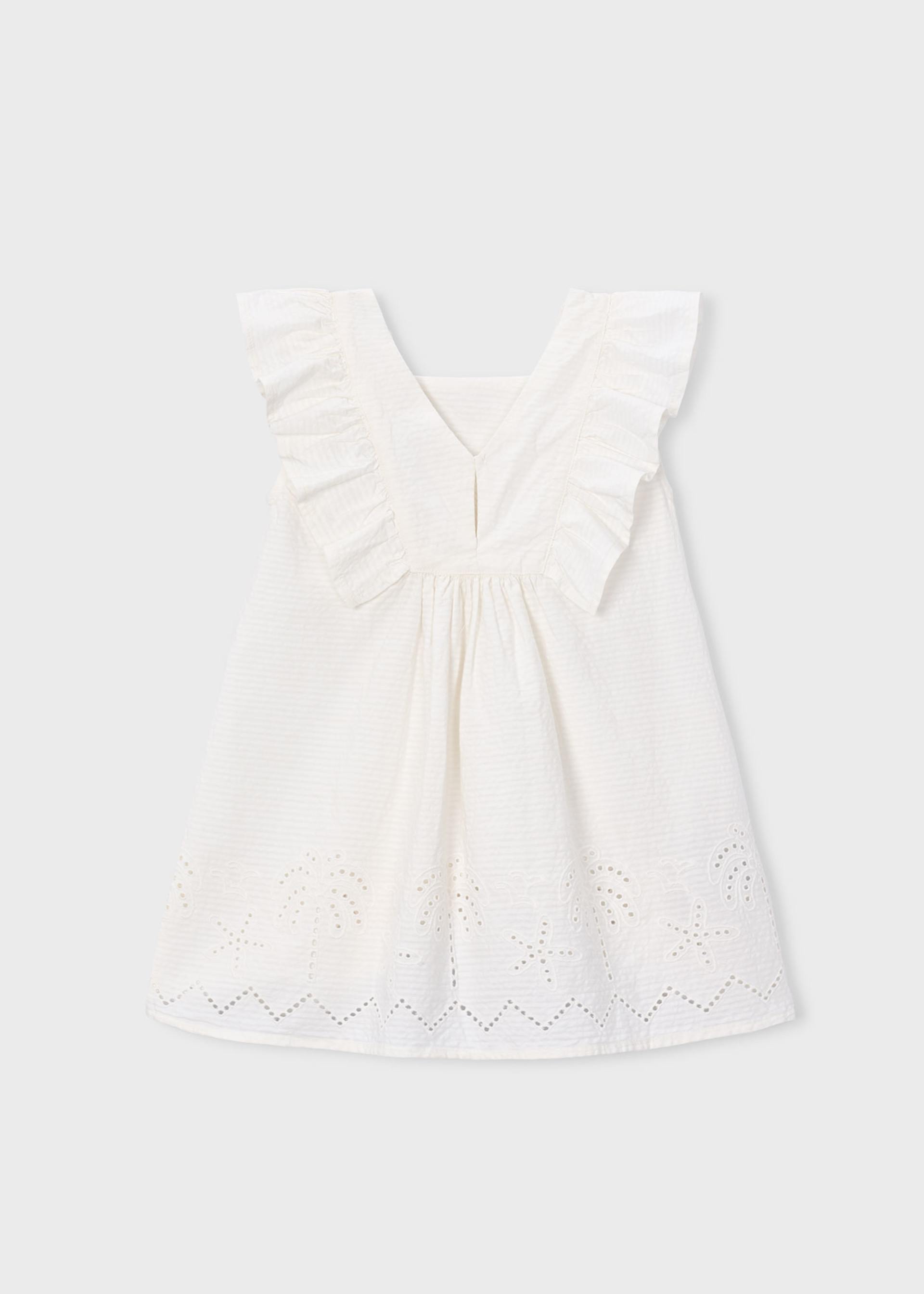 Vestido com perfurados menina