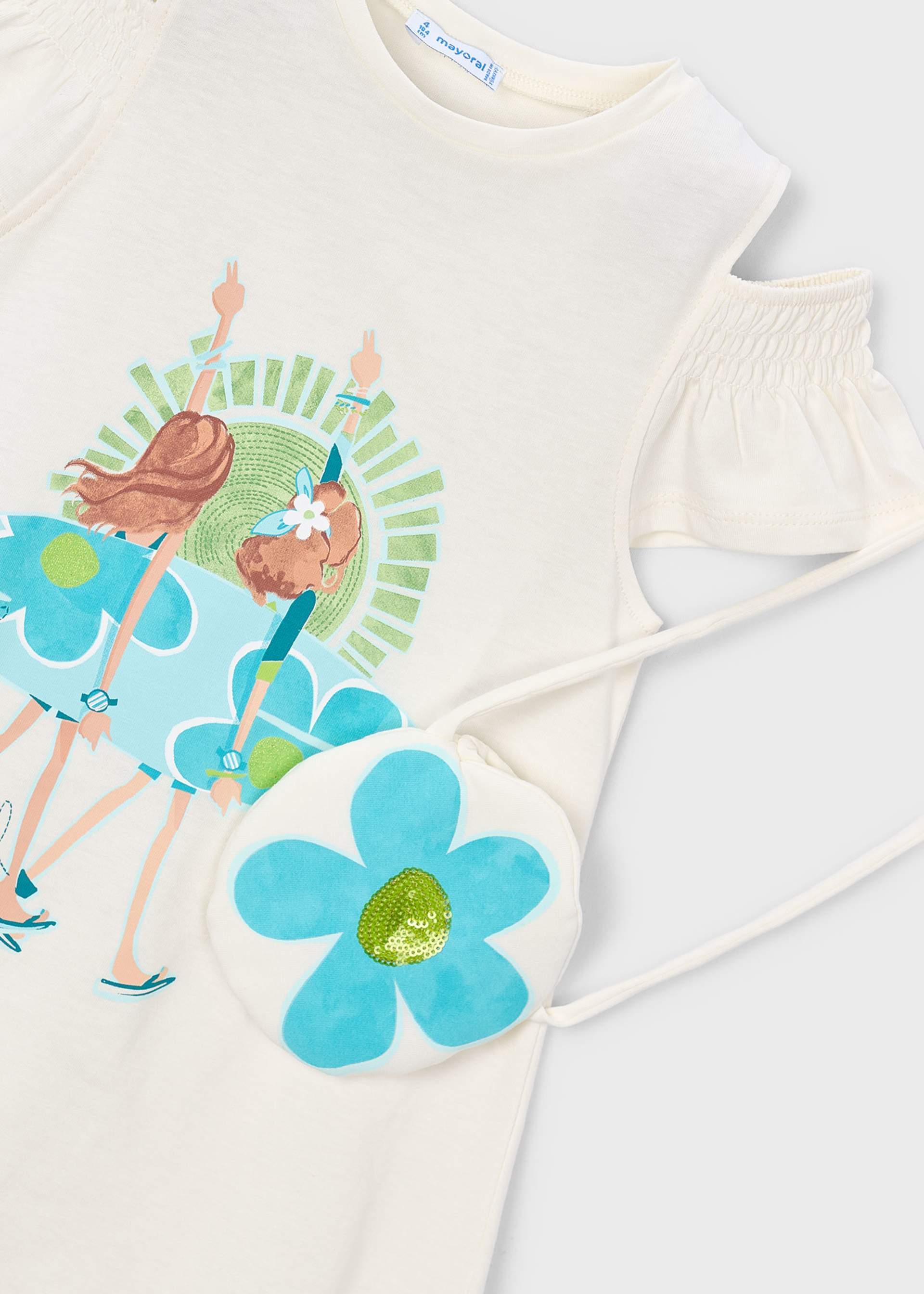 Robe à fentes avec poche fille