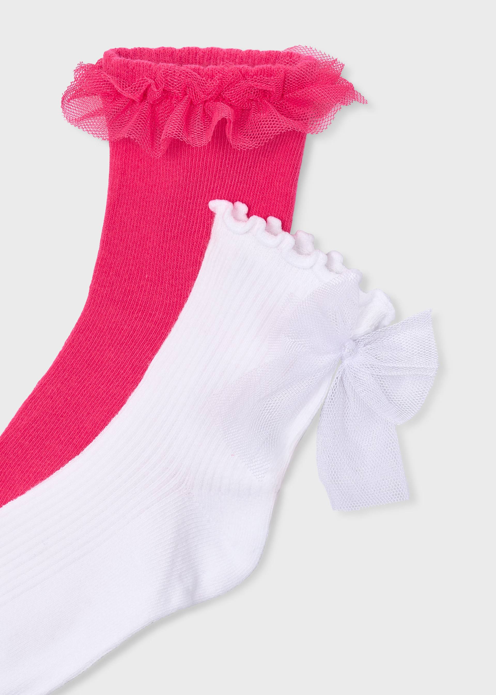 Set of 2 girls' socks