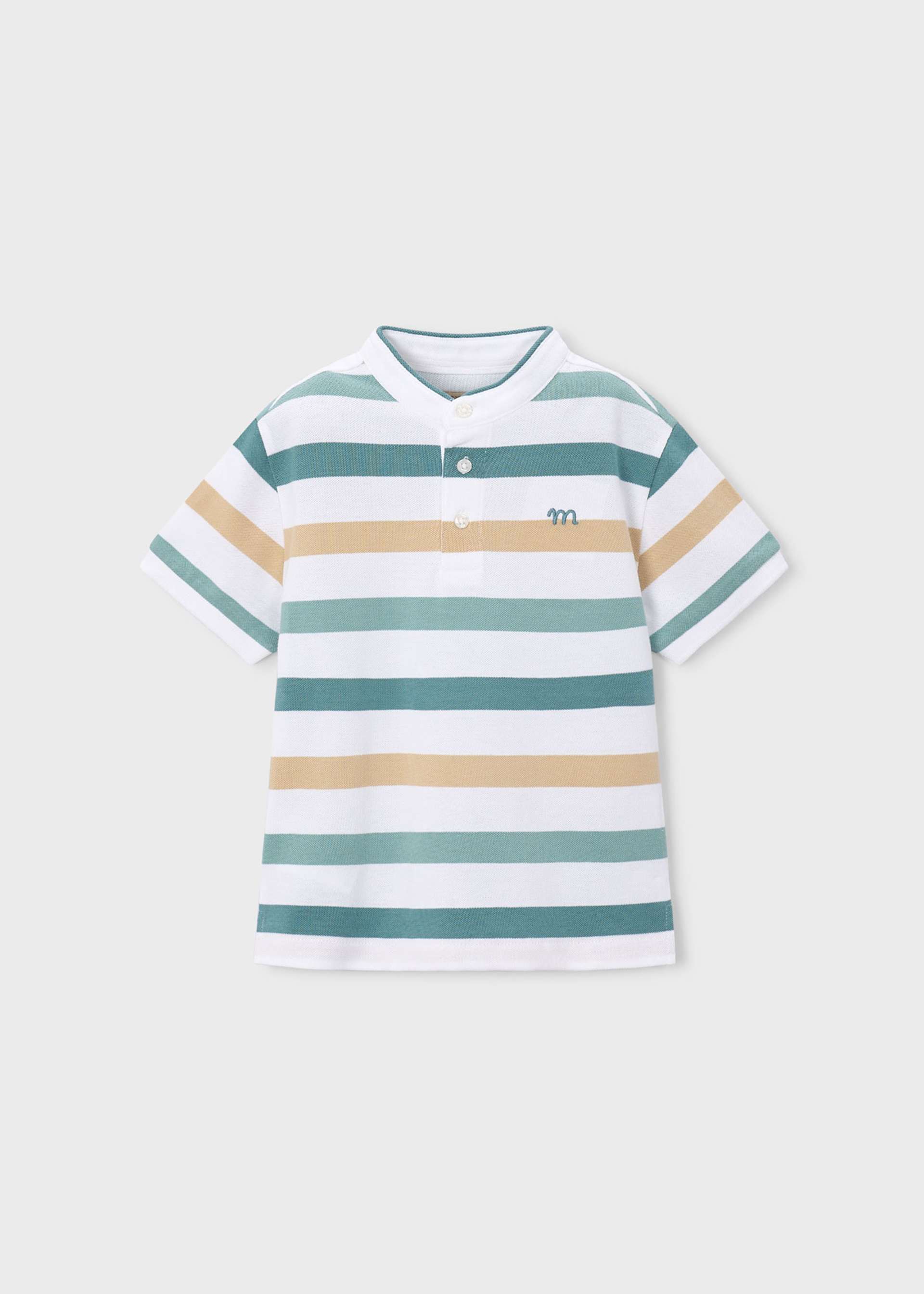 Poloshirt gestreift mit Maokragen Jungen