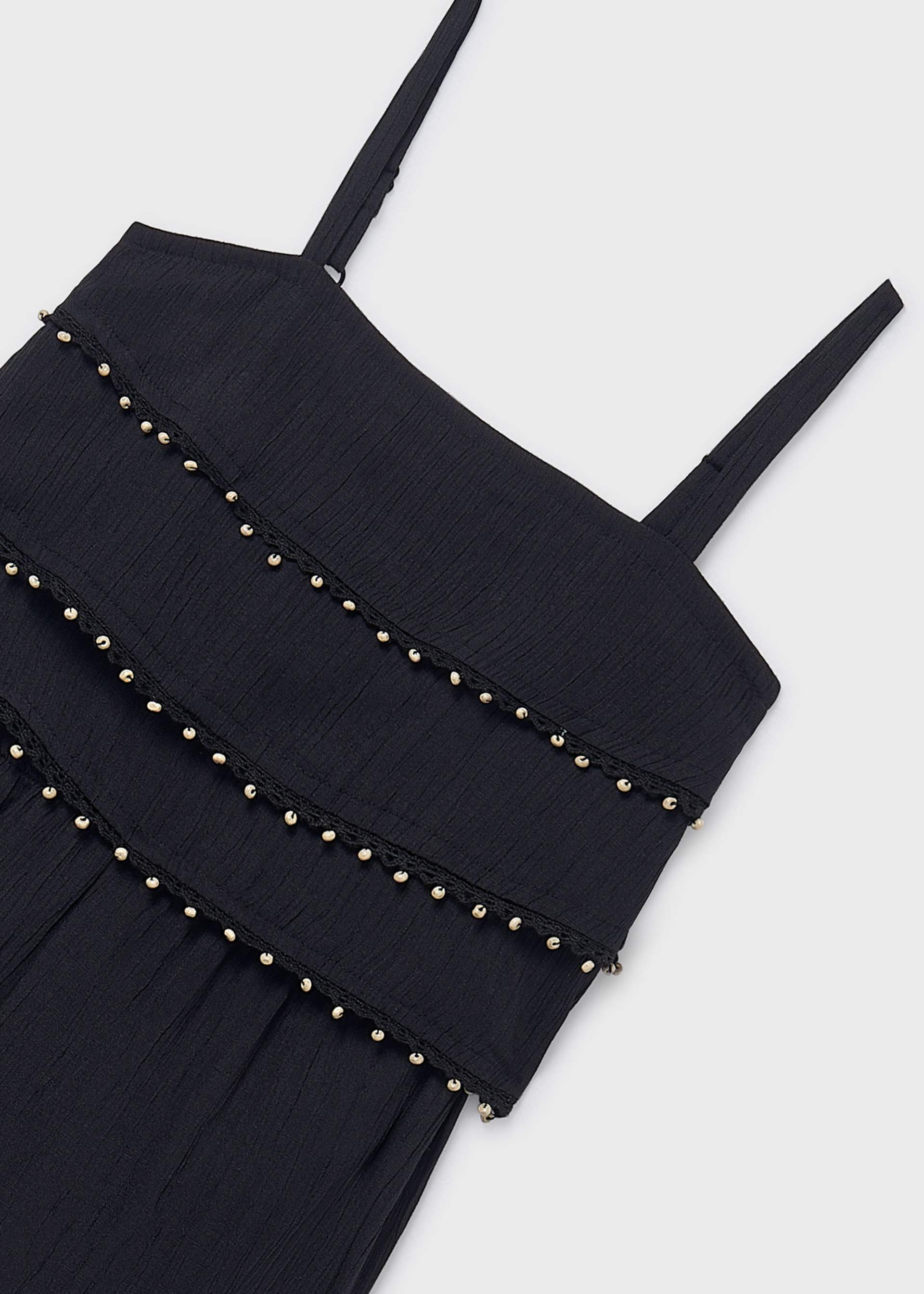 Langer Jumpsuit Rüschendetails Teenager Mädchen