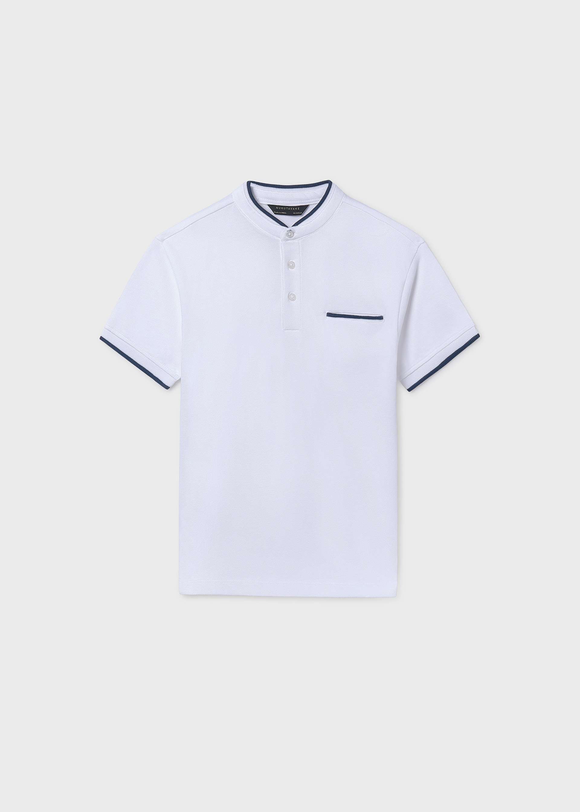 mandarin collar polo shirt boy