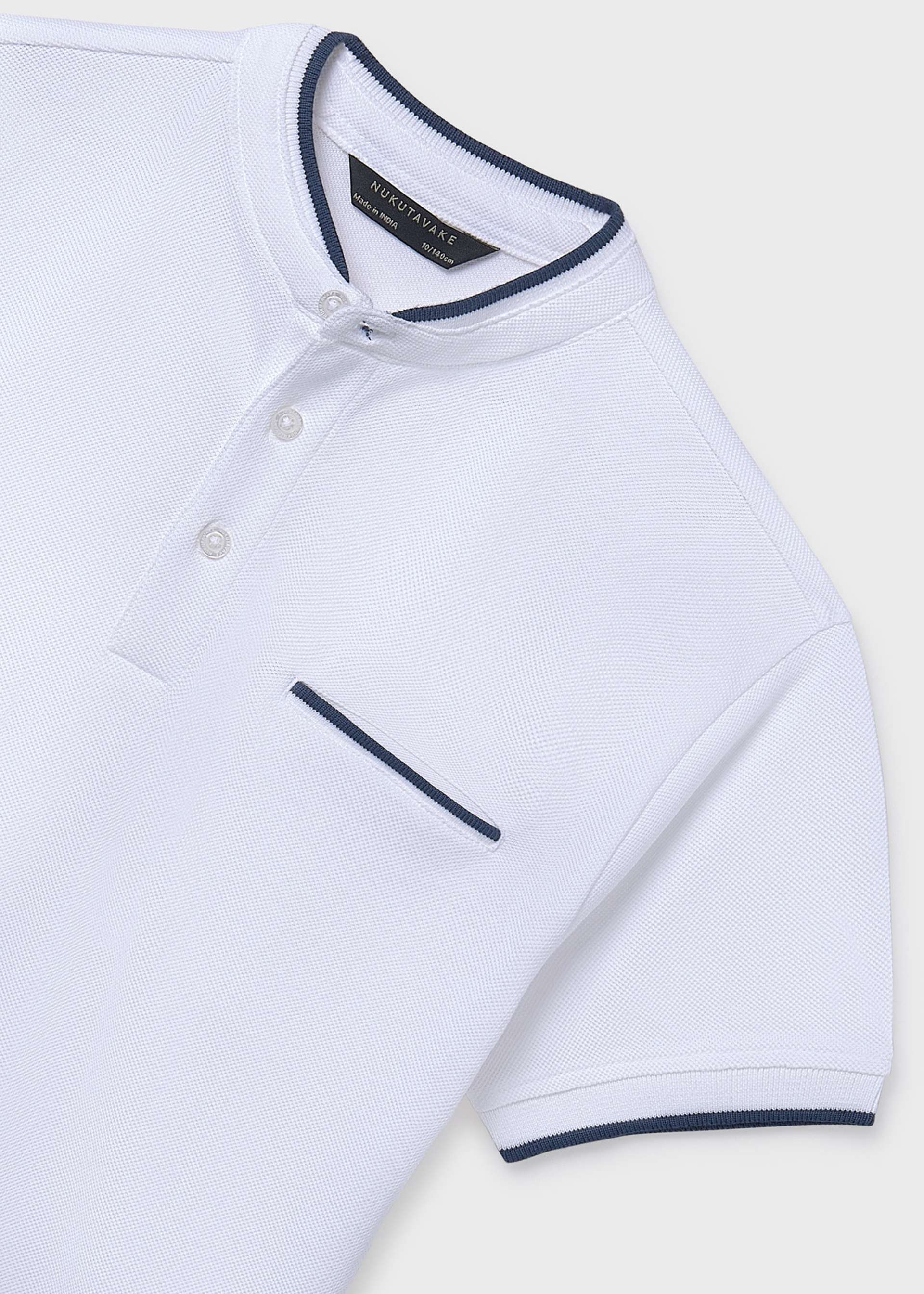 mandarin collar polo shirt boy