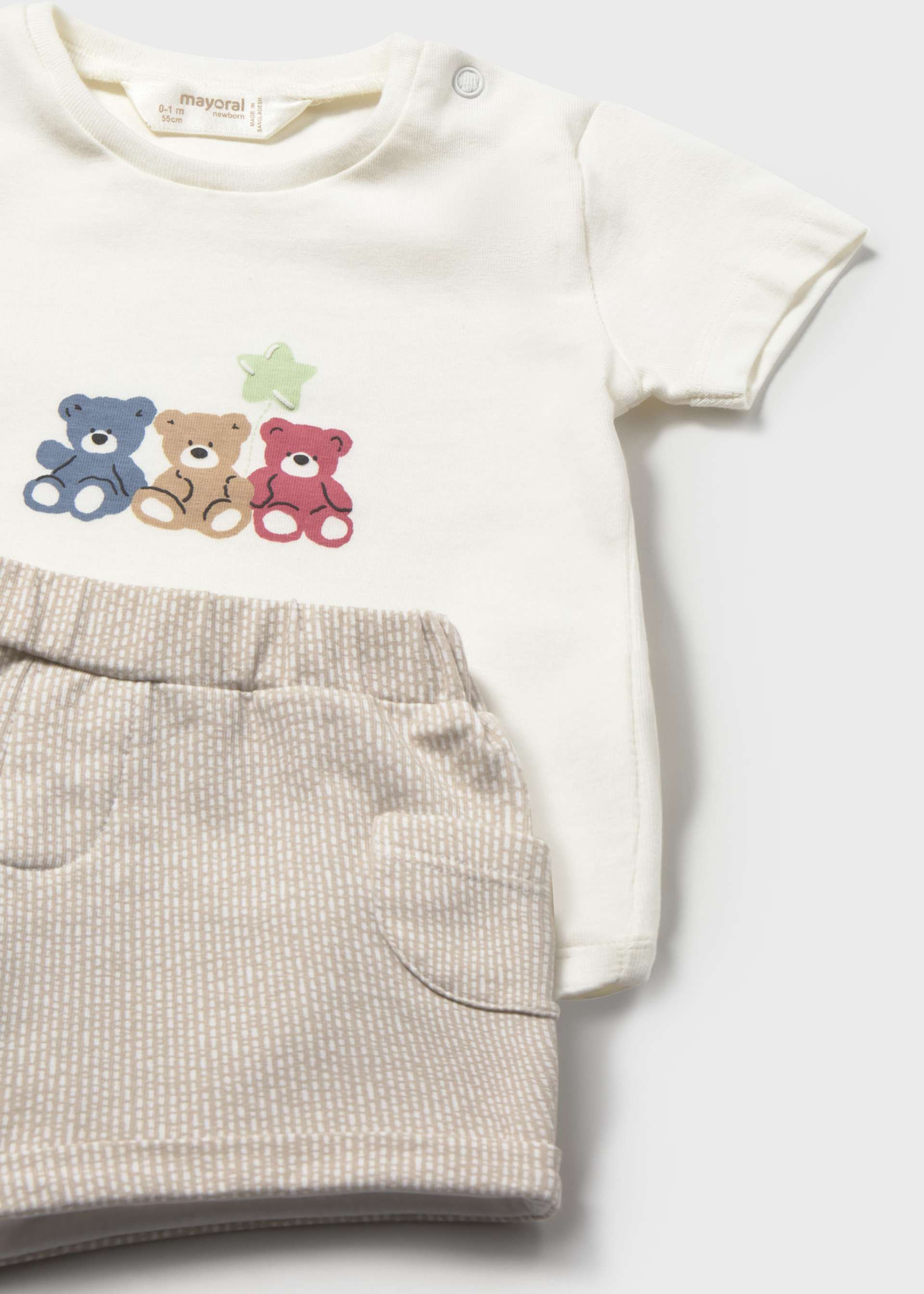 Conjunto 4 piezas short recién nacido