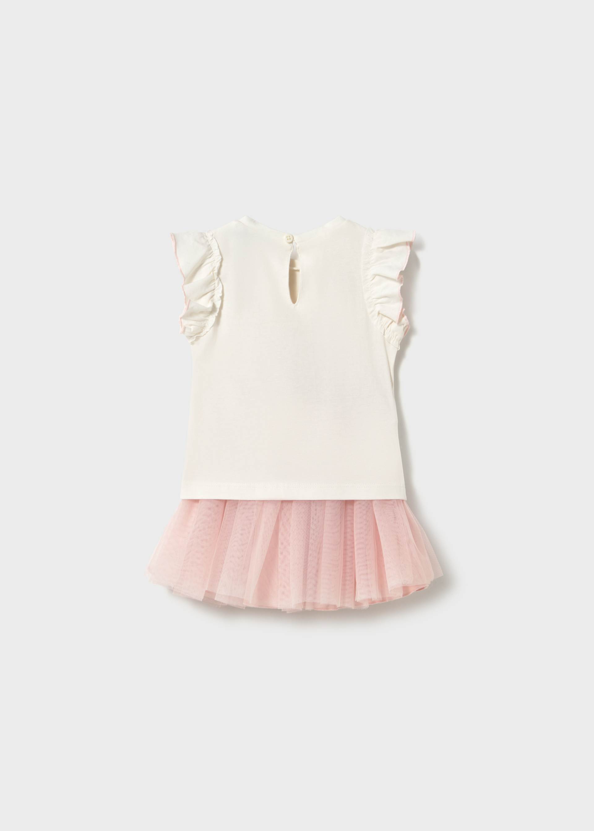 Baby Tulle Skirt and Ruffled T-shirt Set