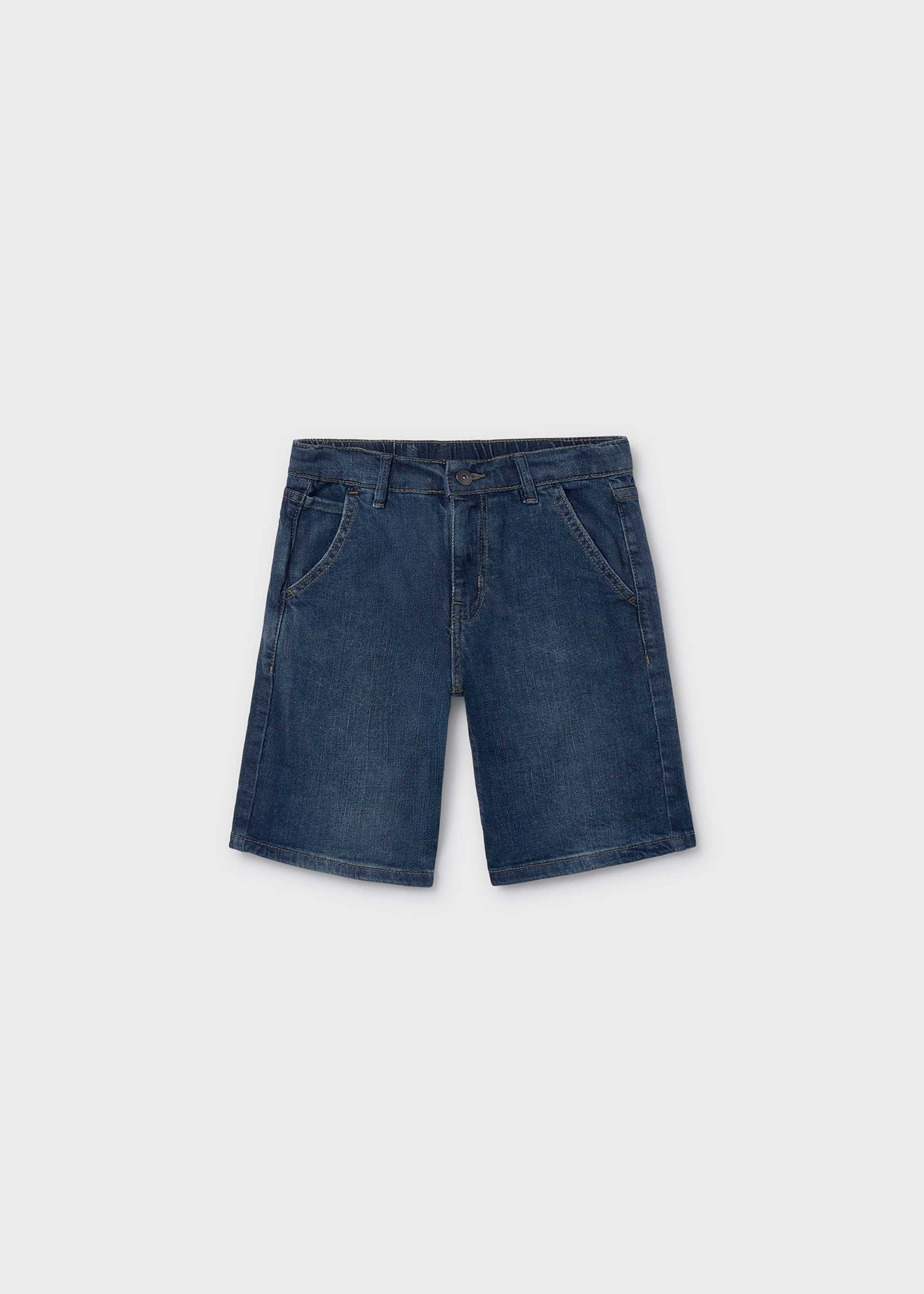 Bermudy jeansowe o kroju long fit dla chłopca Bermudy jeansowe o kroju long fit dla chłopca