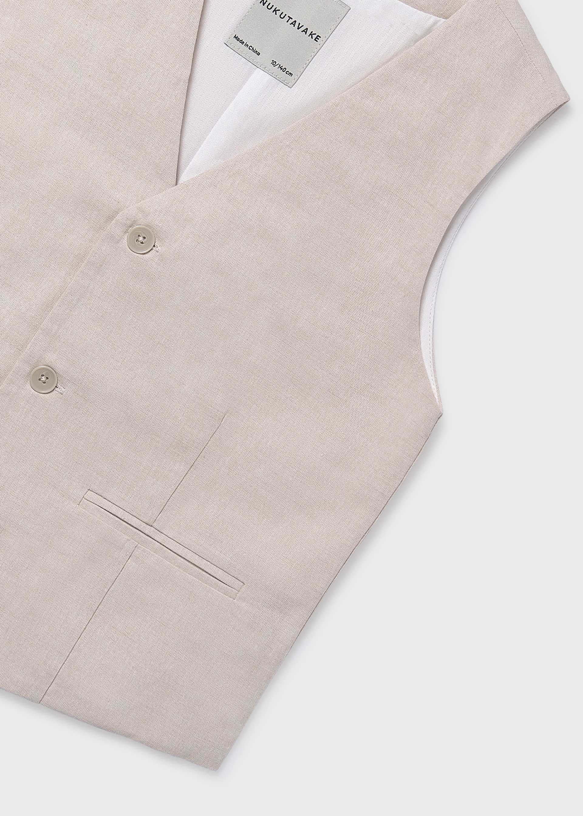 Gilet habillé en lin garçon