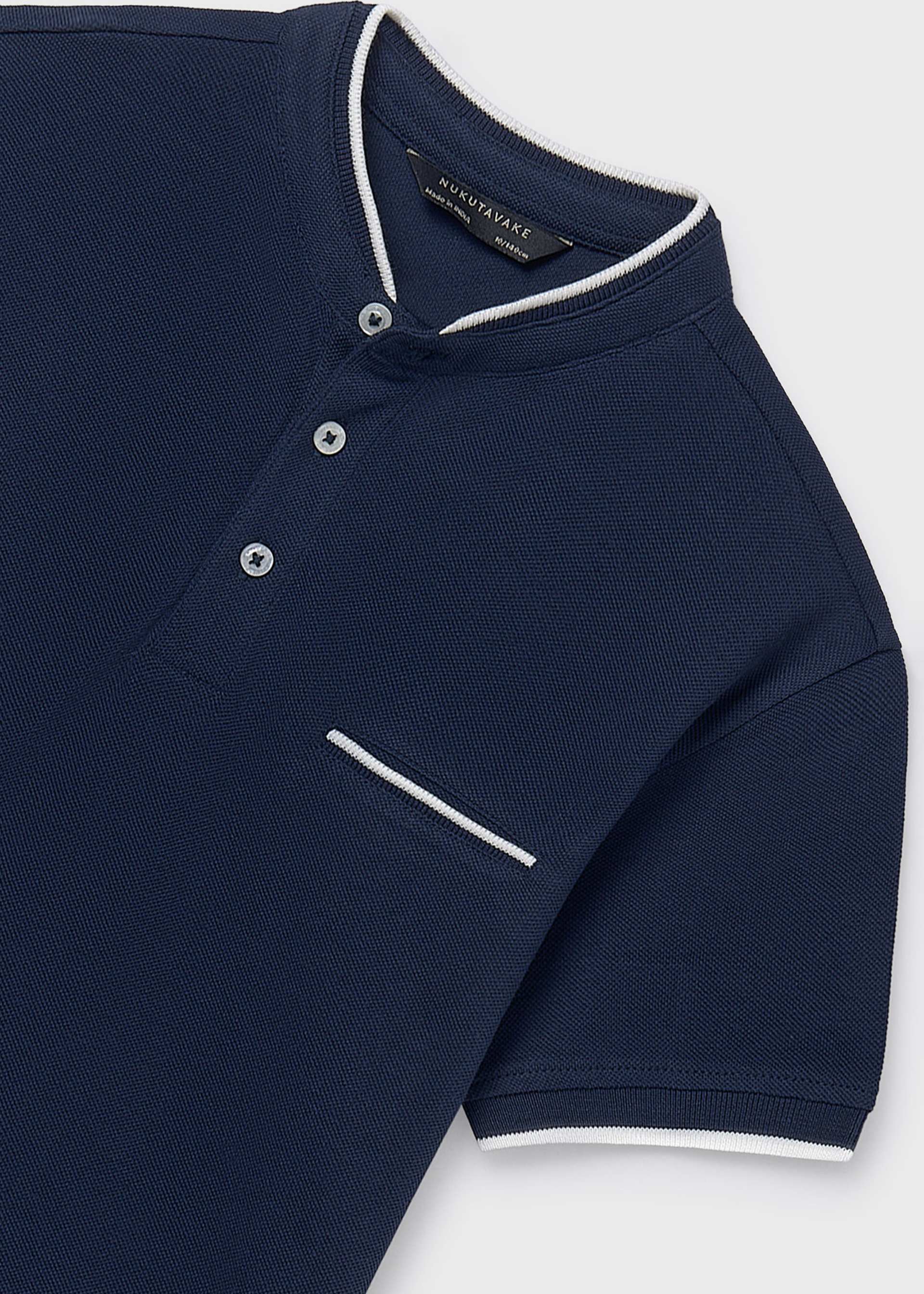 mandarin collar polo shirt boy