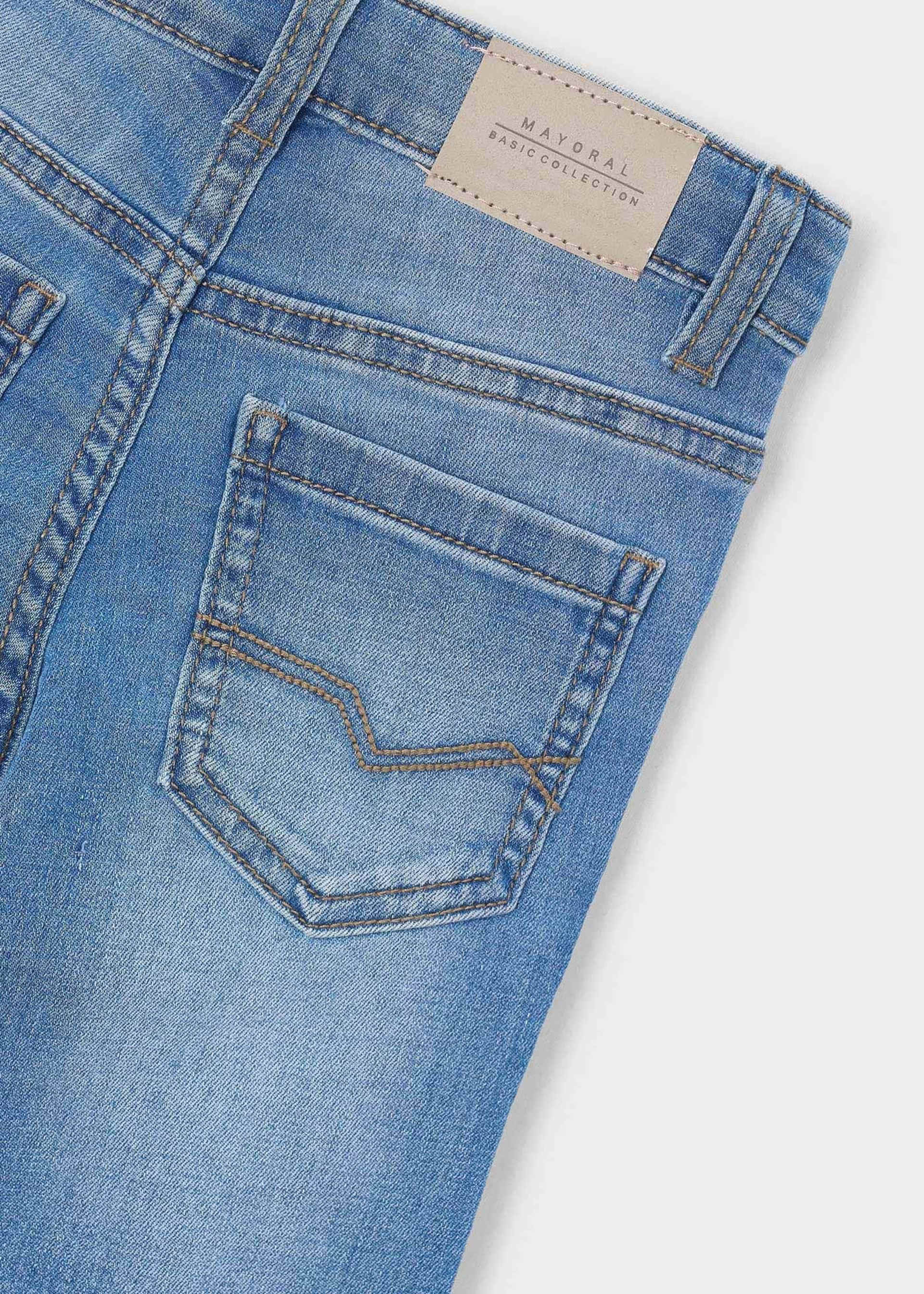 Calças ganga slim fit básicas menino