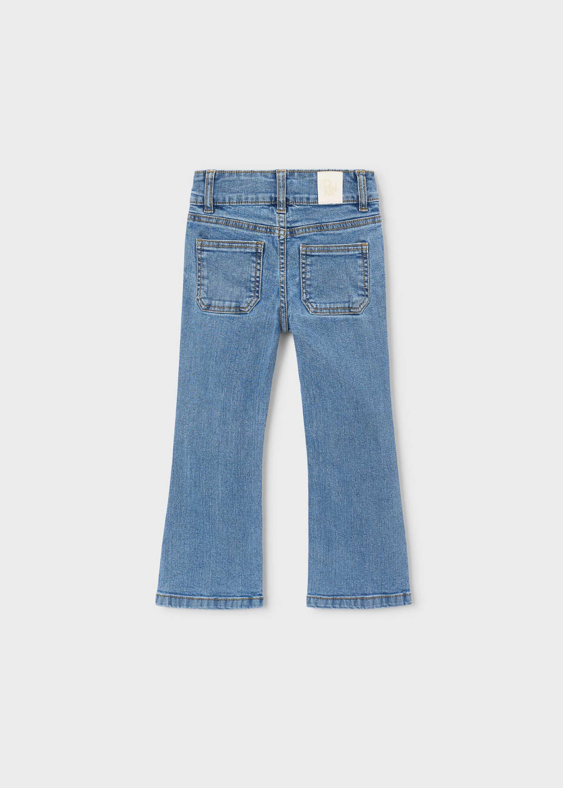 Calças denim flared menina