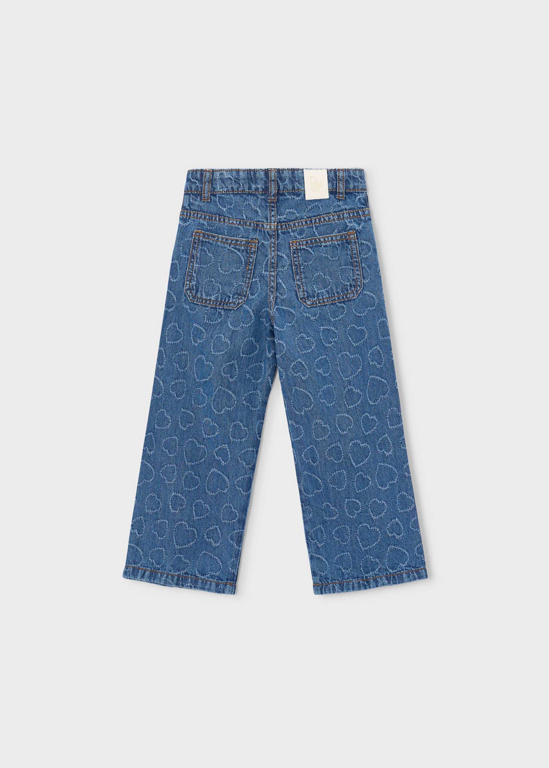 Calças denim fluidas menina