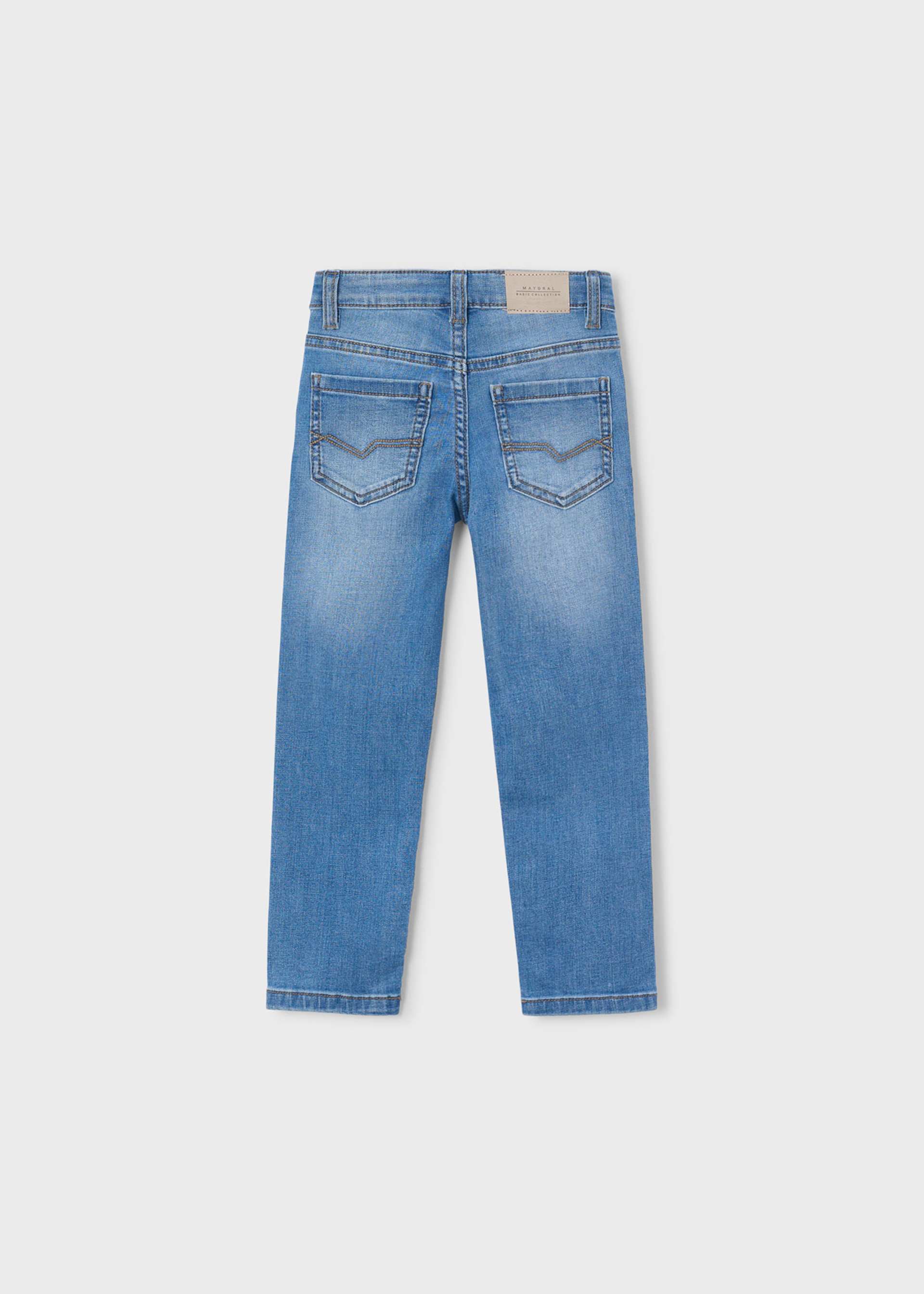 Calças ganga slim fit básicas menino