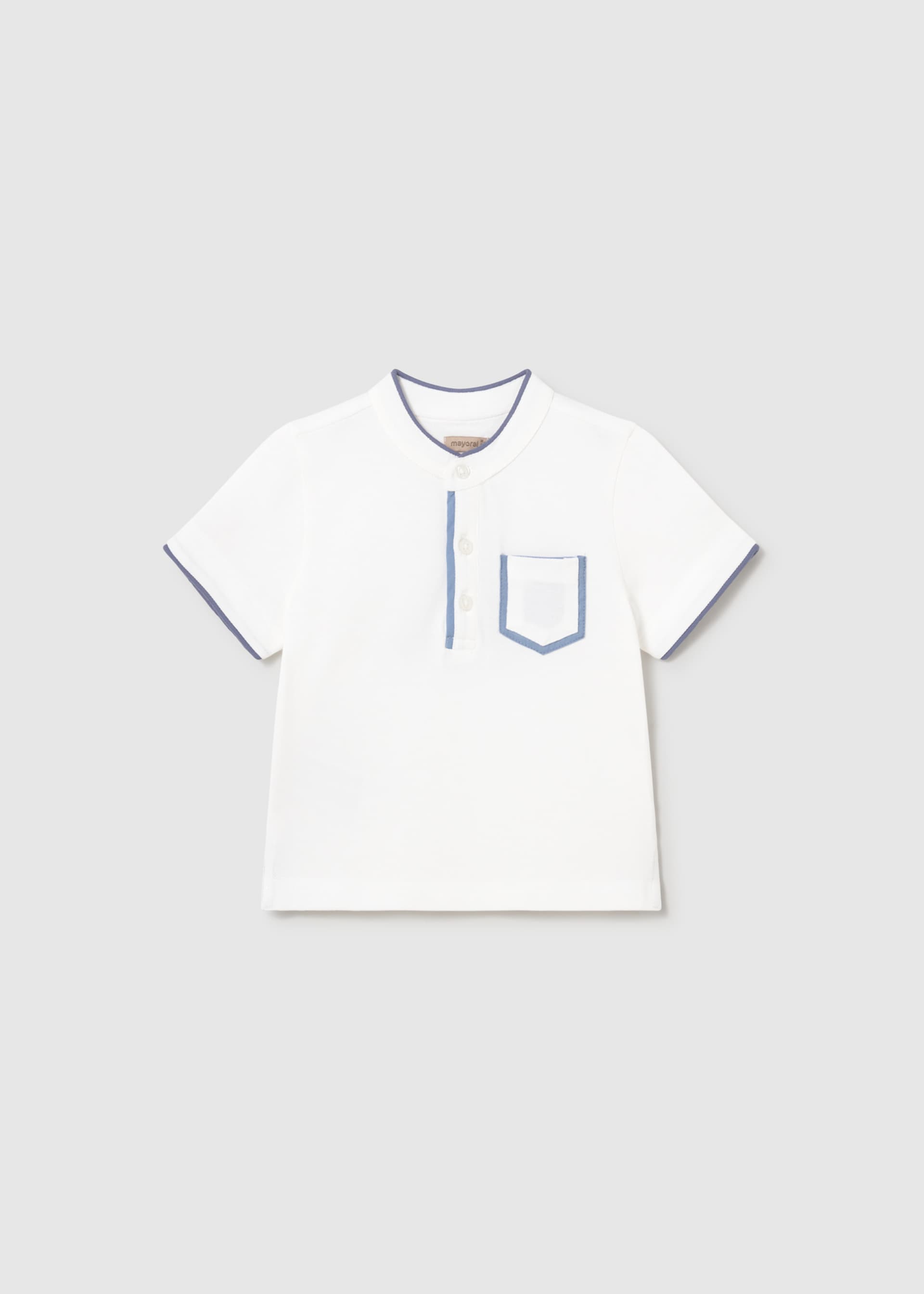 Polo piqué col mao bébé