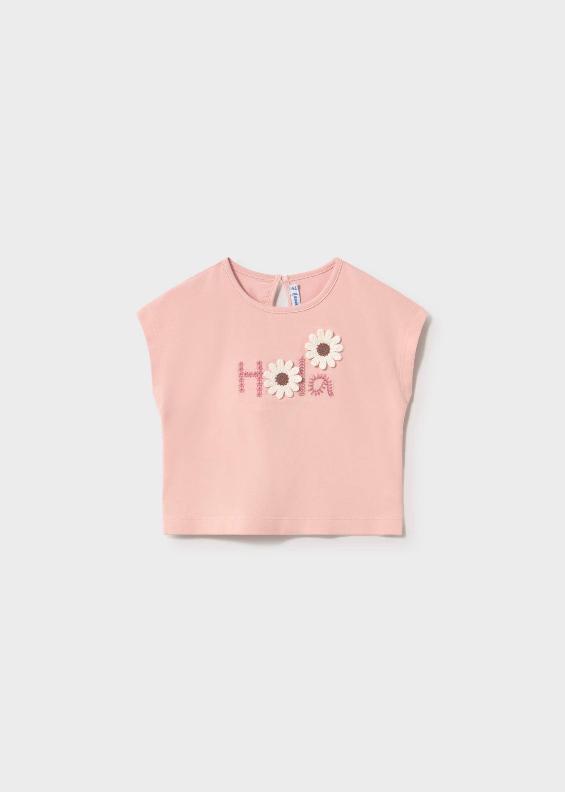 Baby T-shirt with crochet details