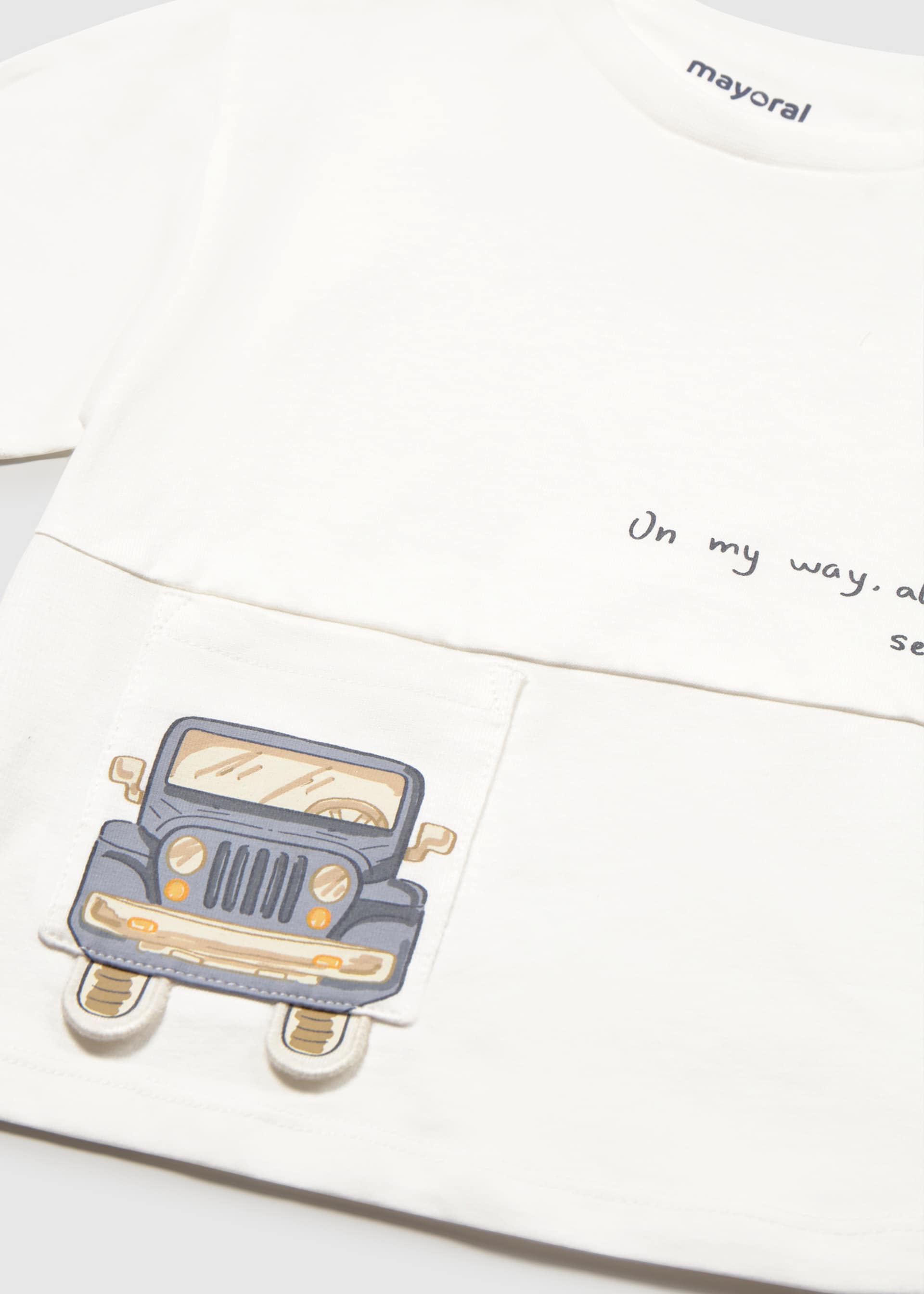 T-Shirt Brusttasche Auto Baby