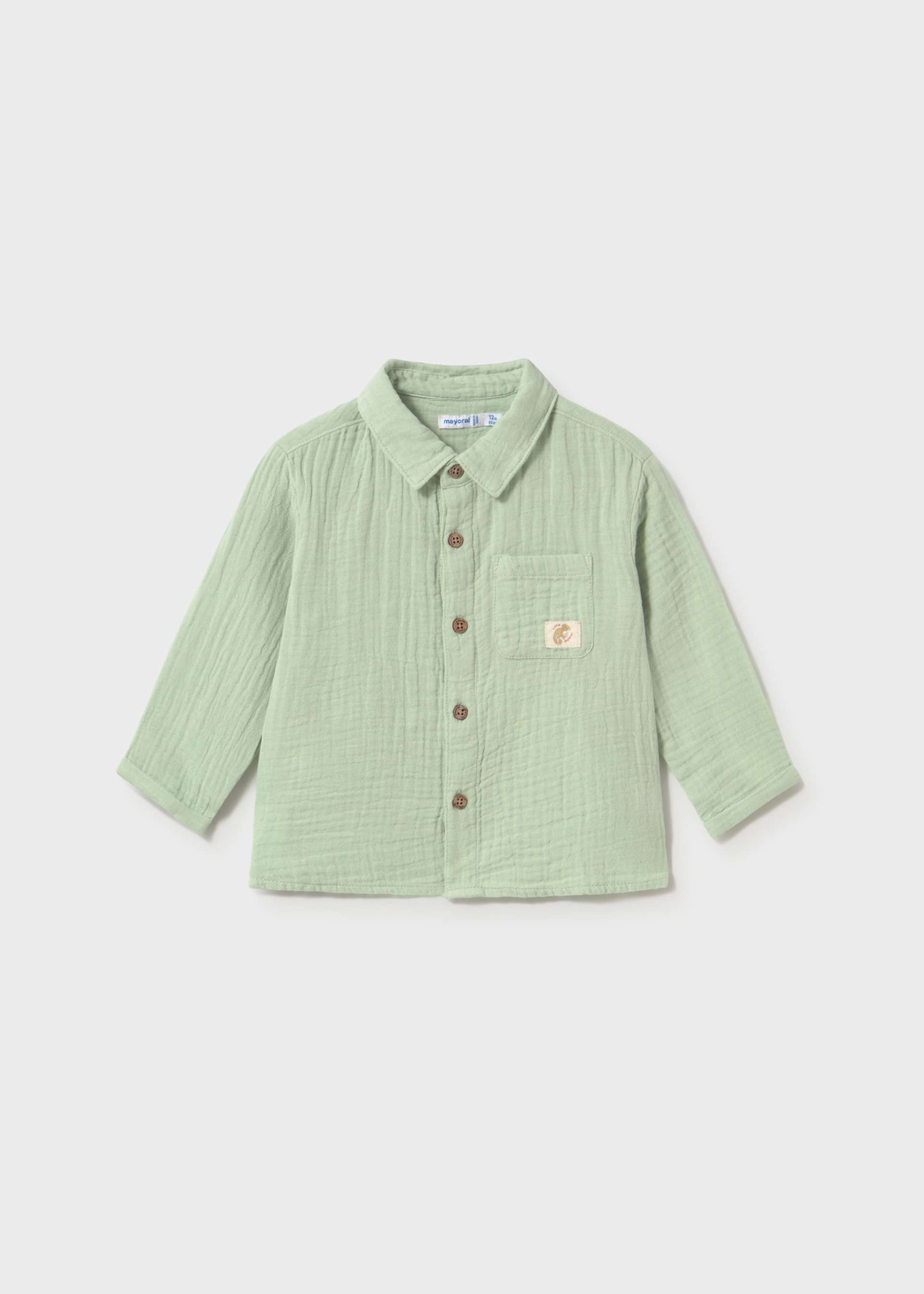 Camicia manica lunga bambula neonato