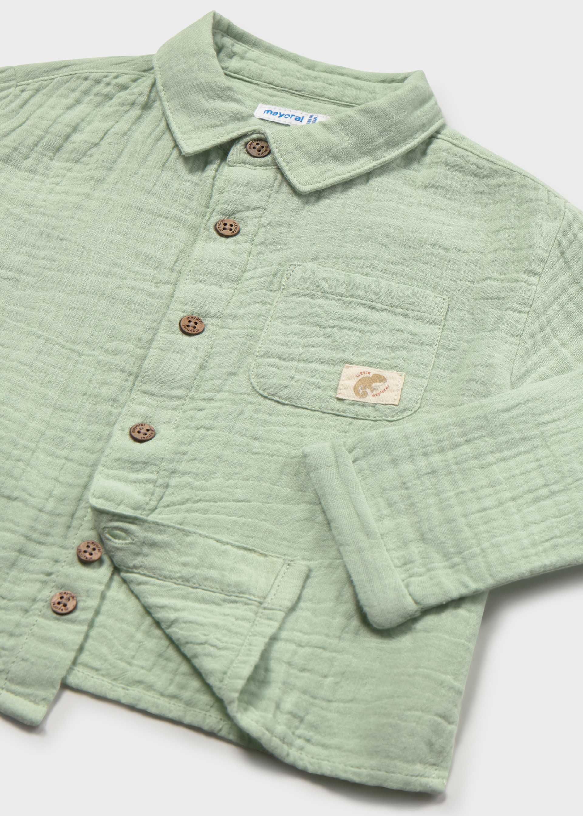 Camicia manica lunga bambula neonato