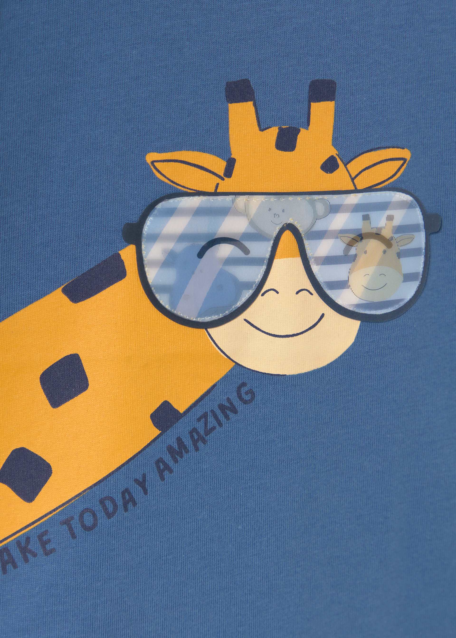 Tricou interactiv girafa bebe