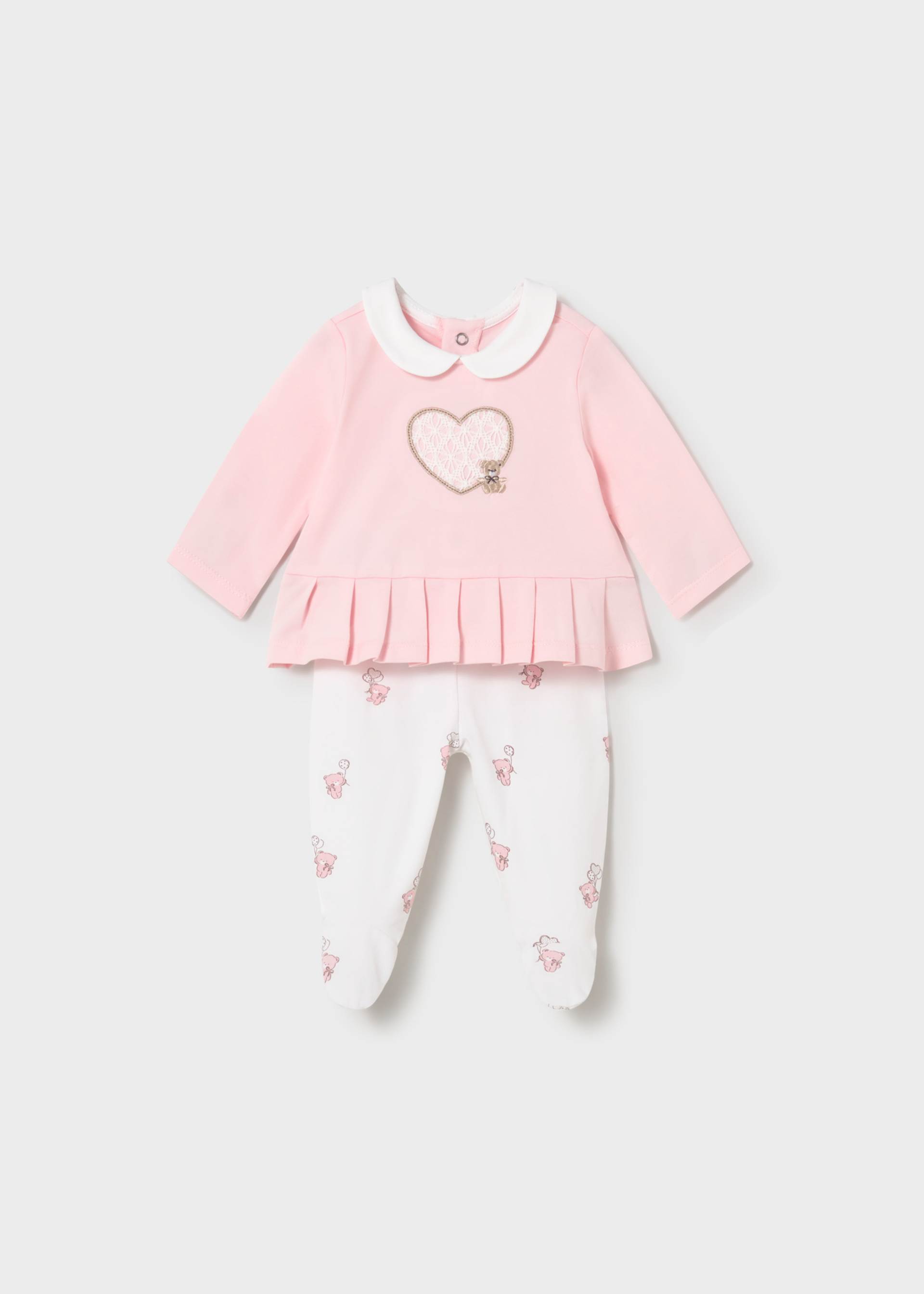 Completo ghettina e maglietta manica lunga neonata