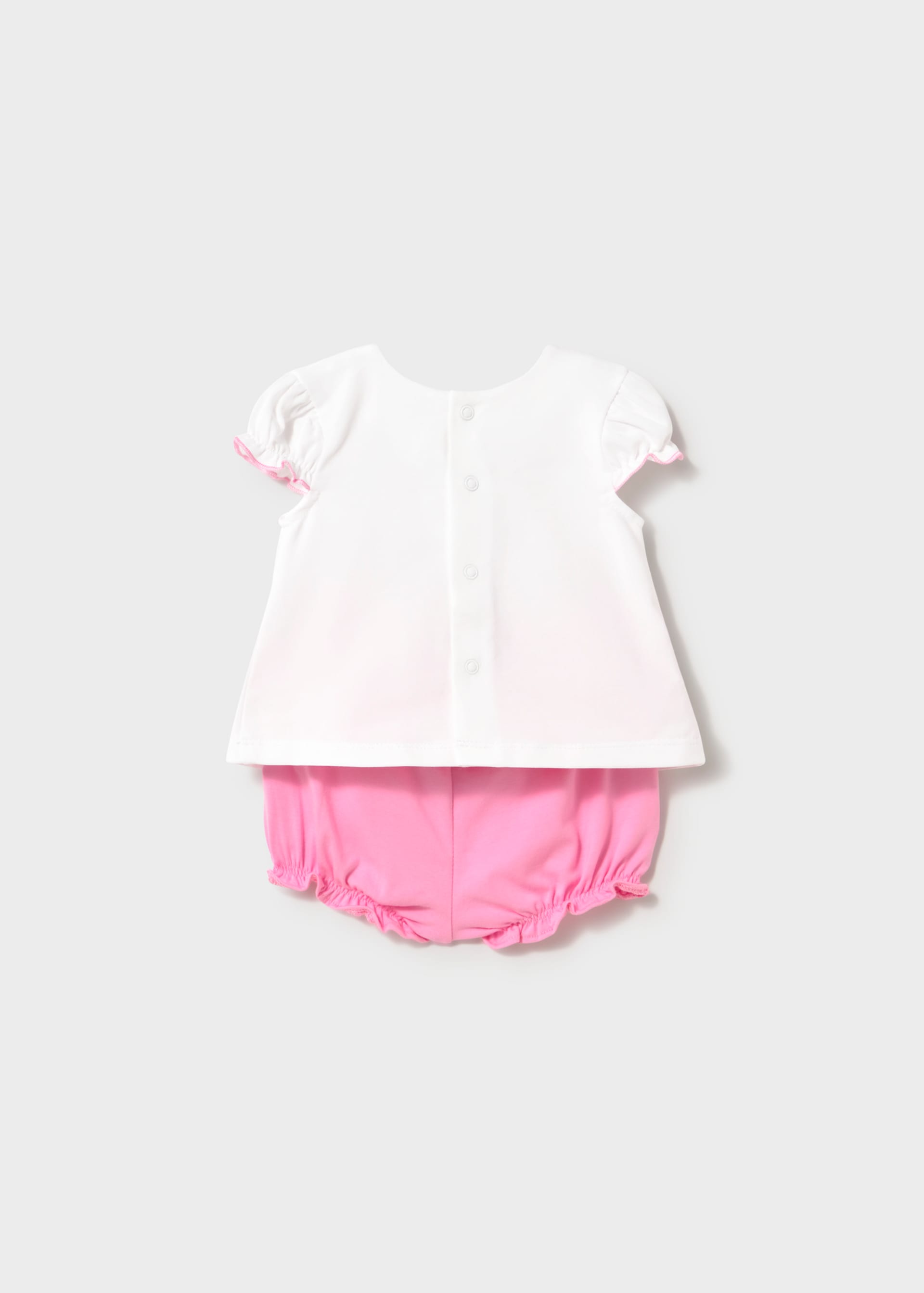 Conjunto 4 piezas cuello volante recién nacida