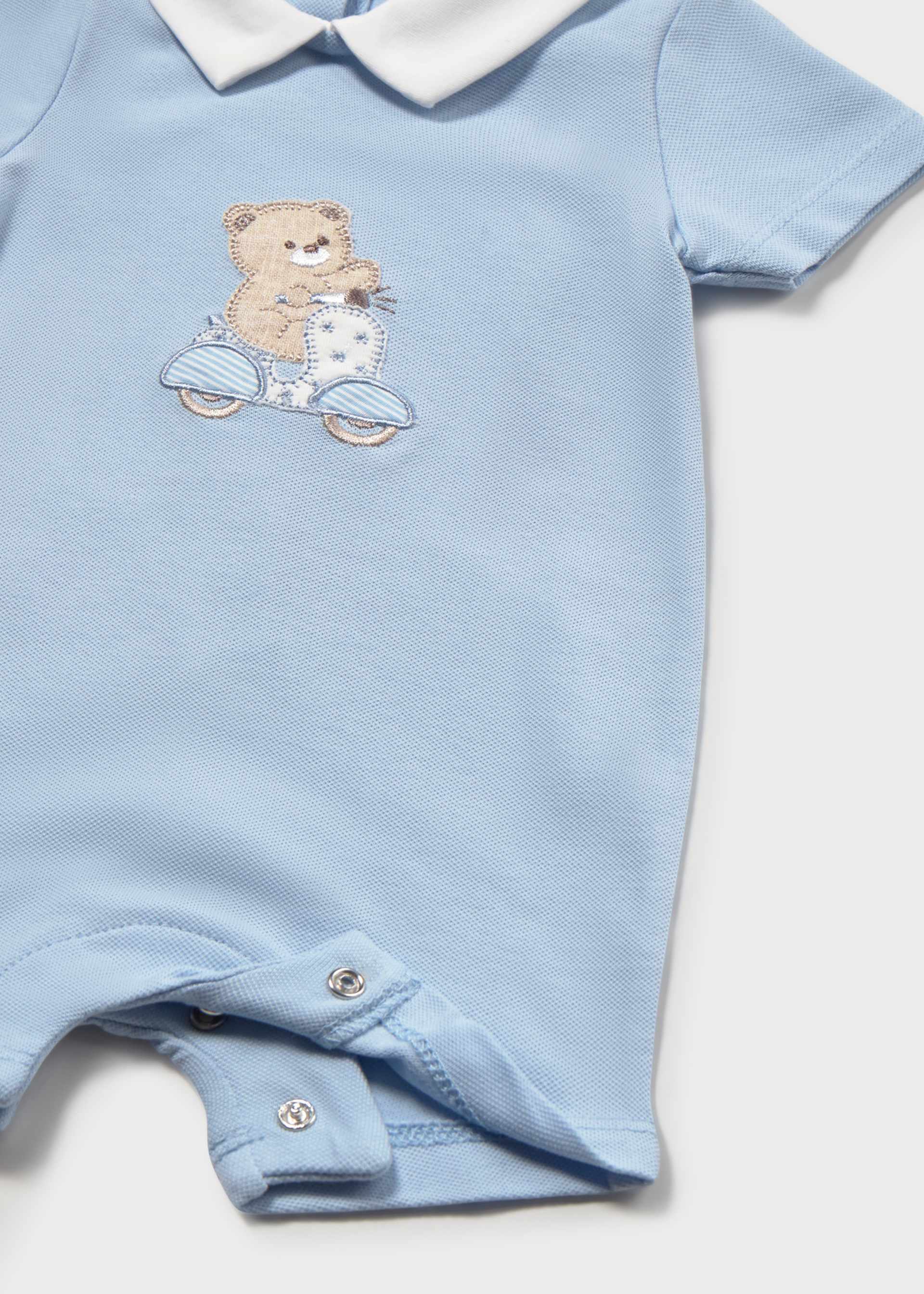 Pack 2 babygrows curtos gola bebé recém nascido