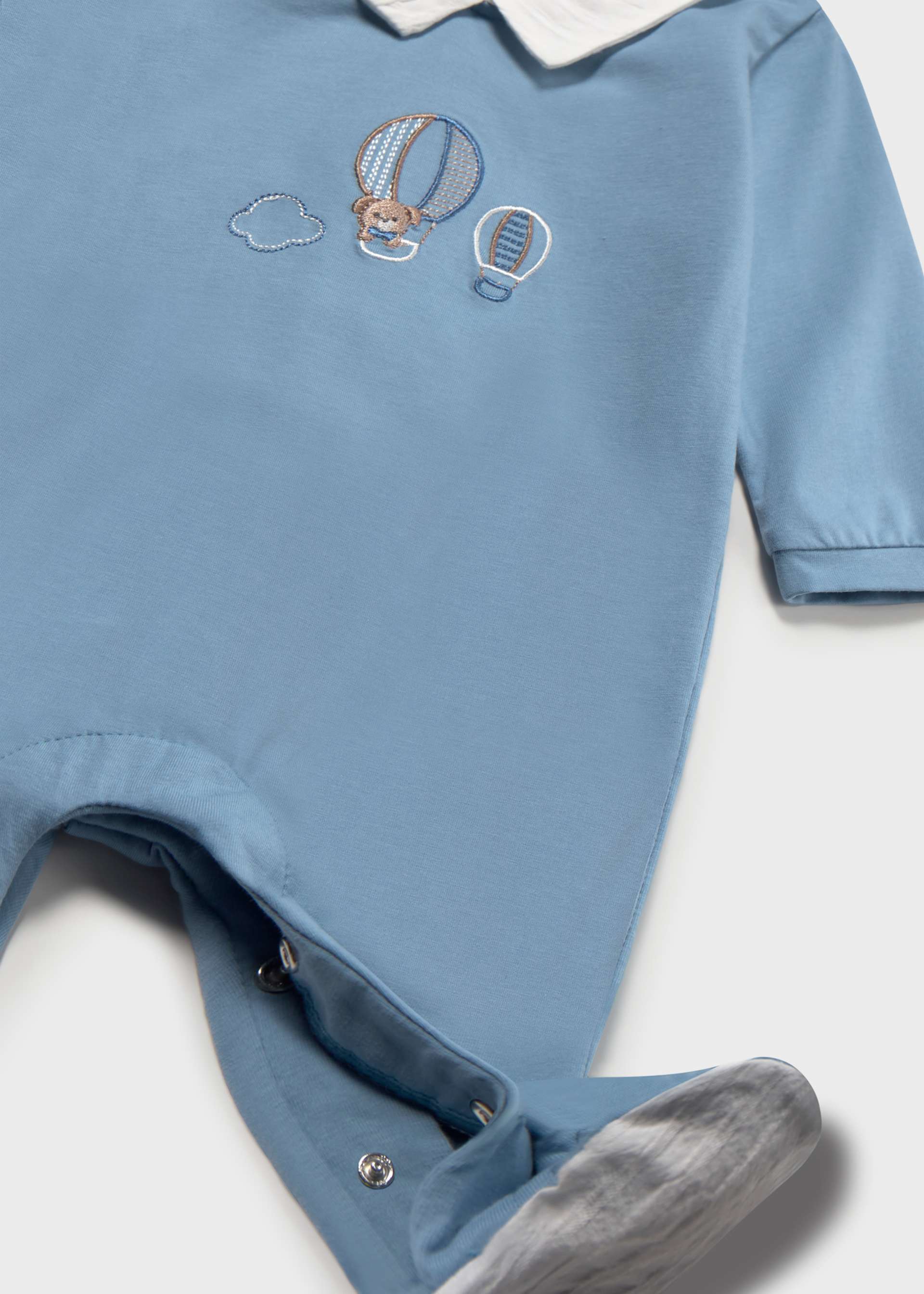 Pijama larga bordado recién nacido