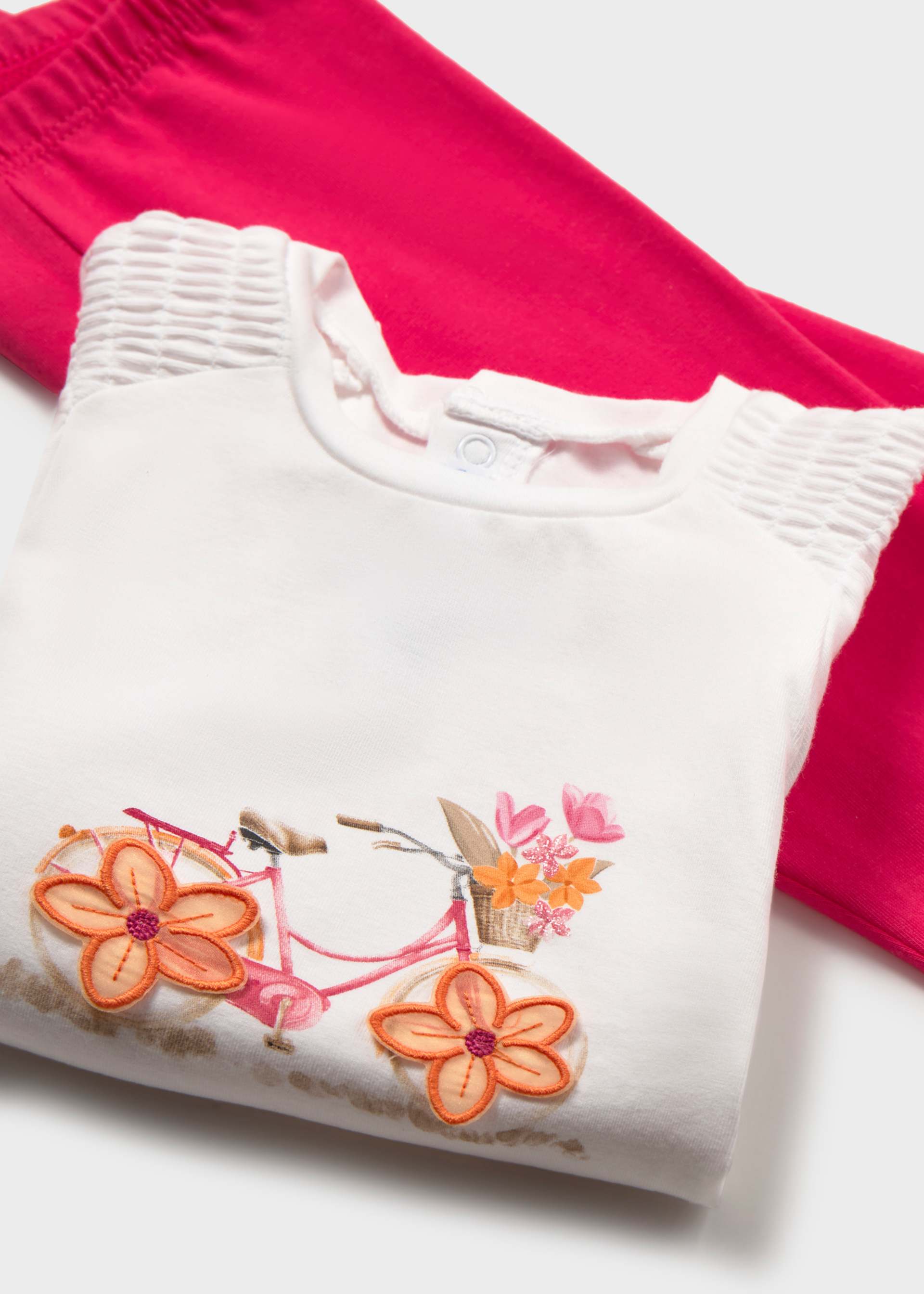Komplet legginsy i koszulka Flower dla niemowlęcia