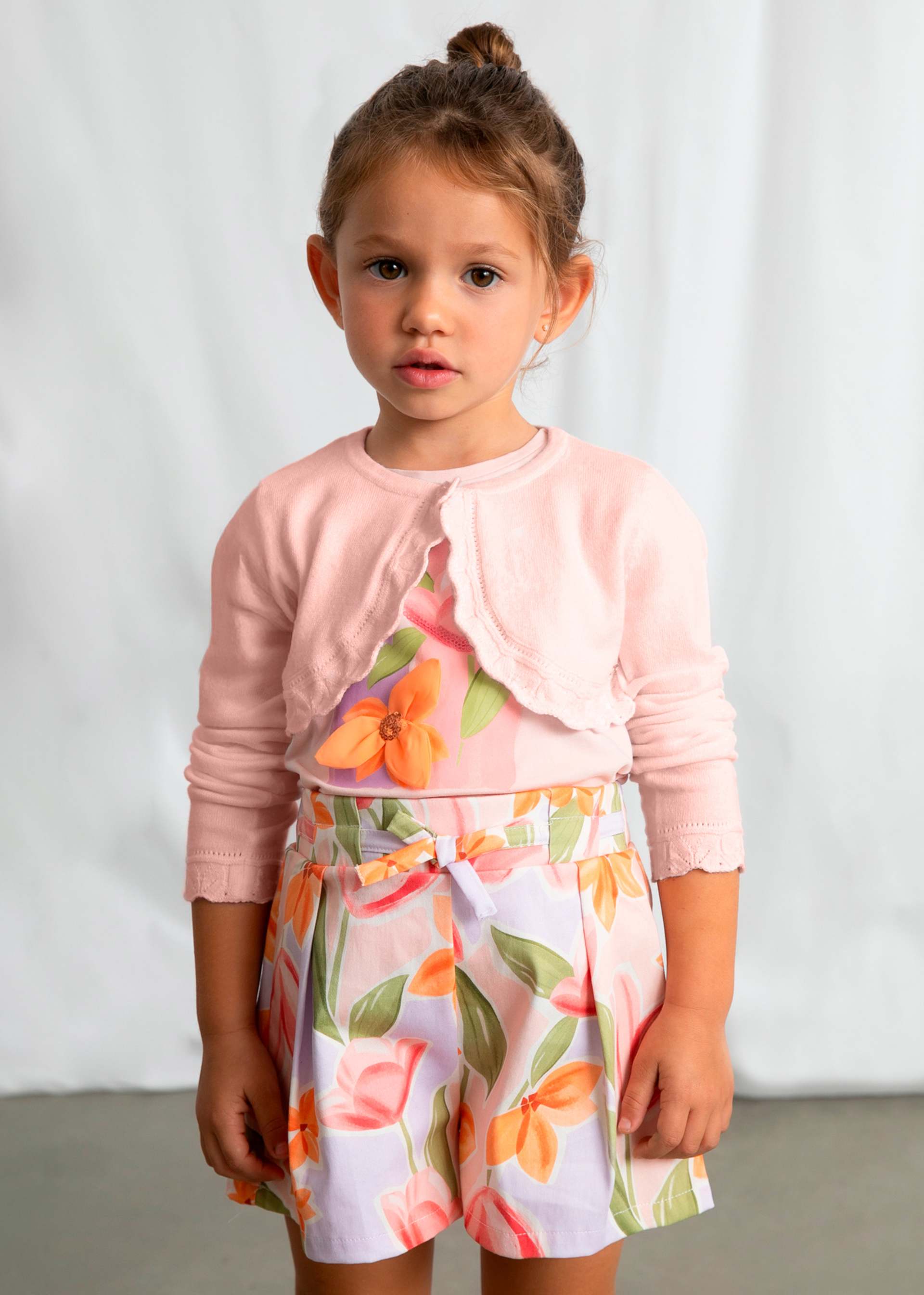 Girls basic bolero knitted cardigan