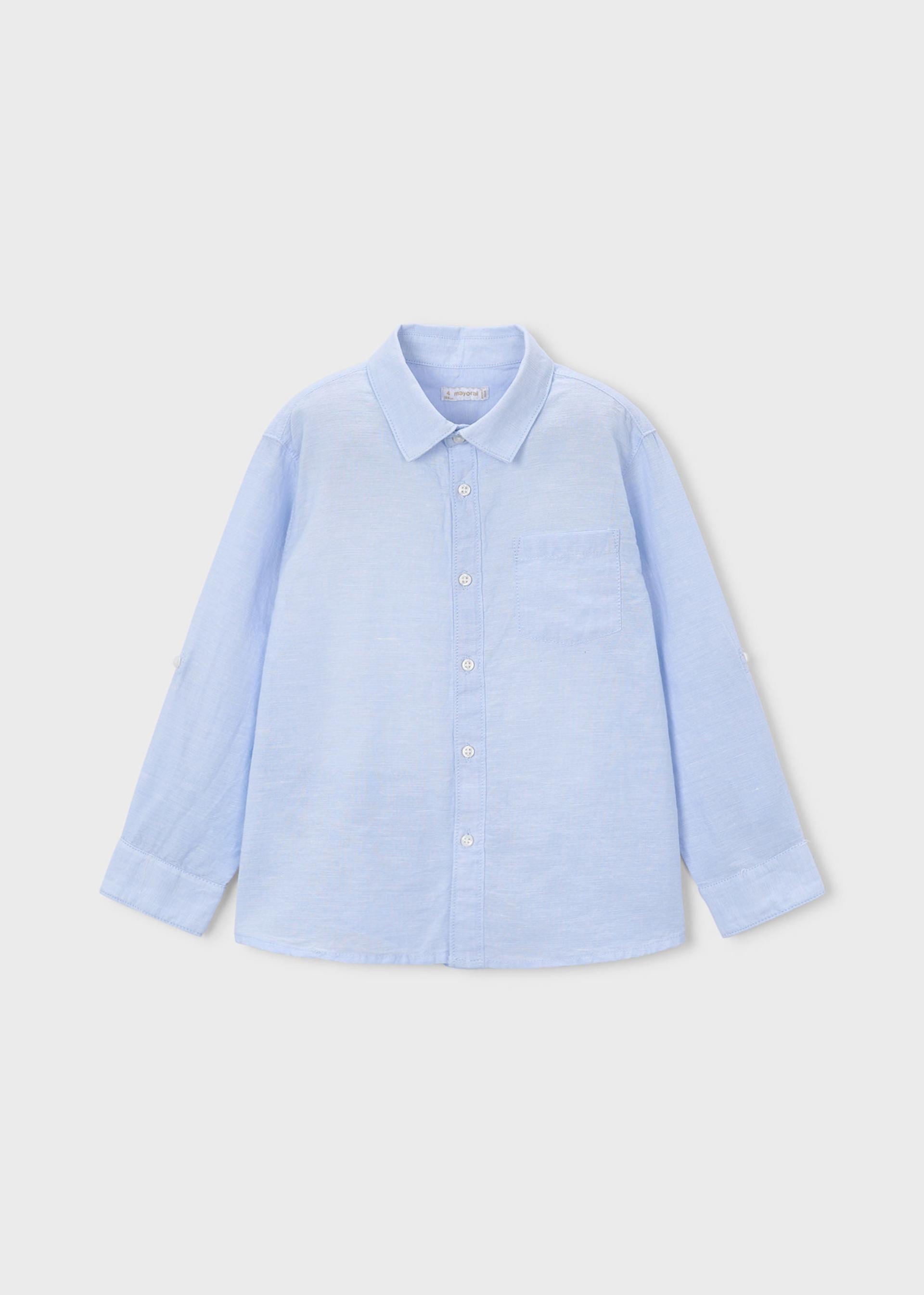 Camicia in lino manica lunga bambino