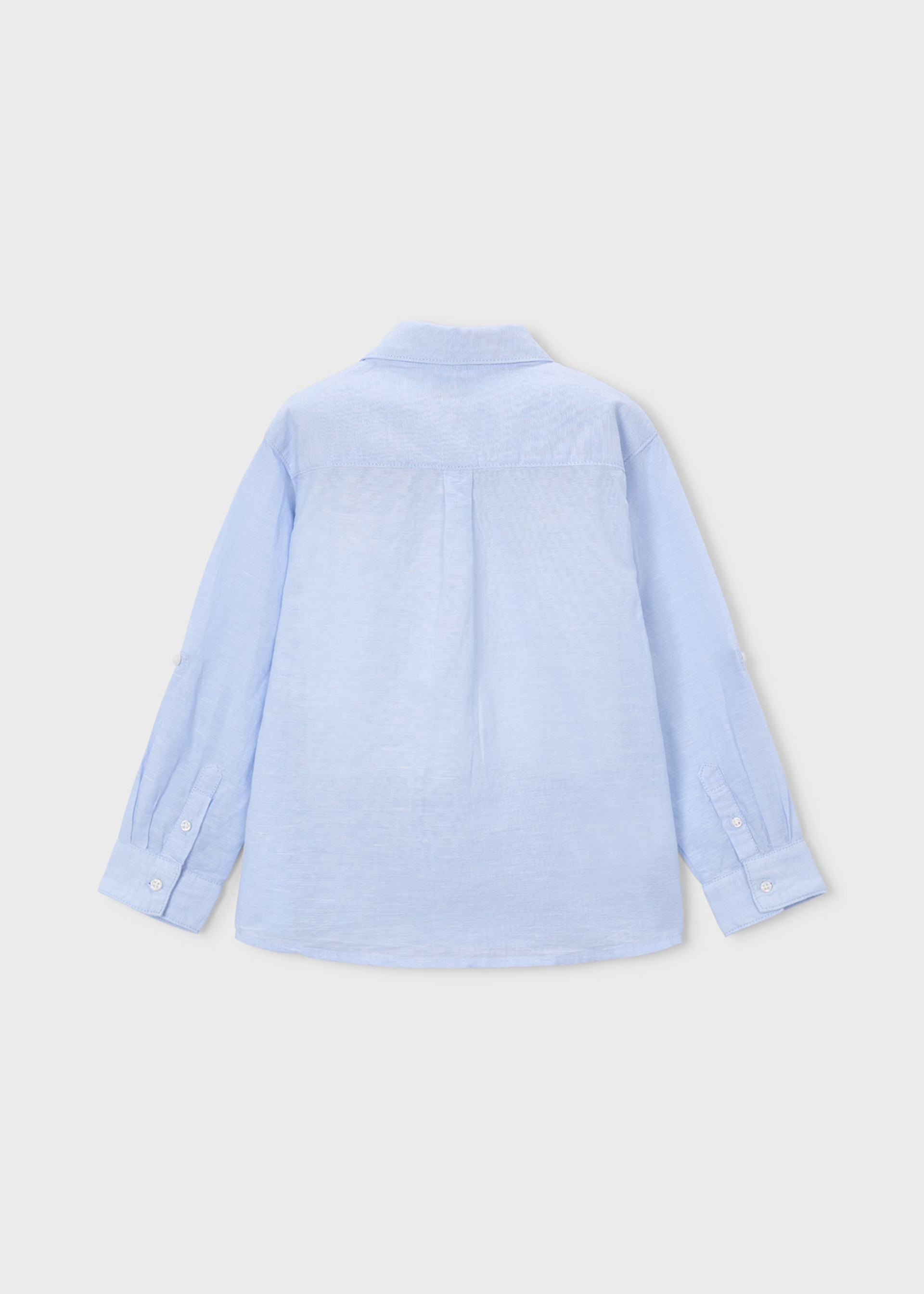 Camicia in lino manica lunga bambino