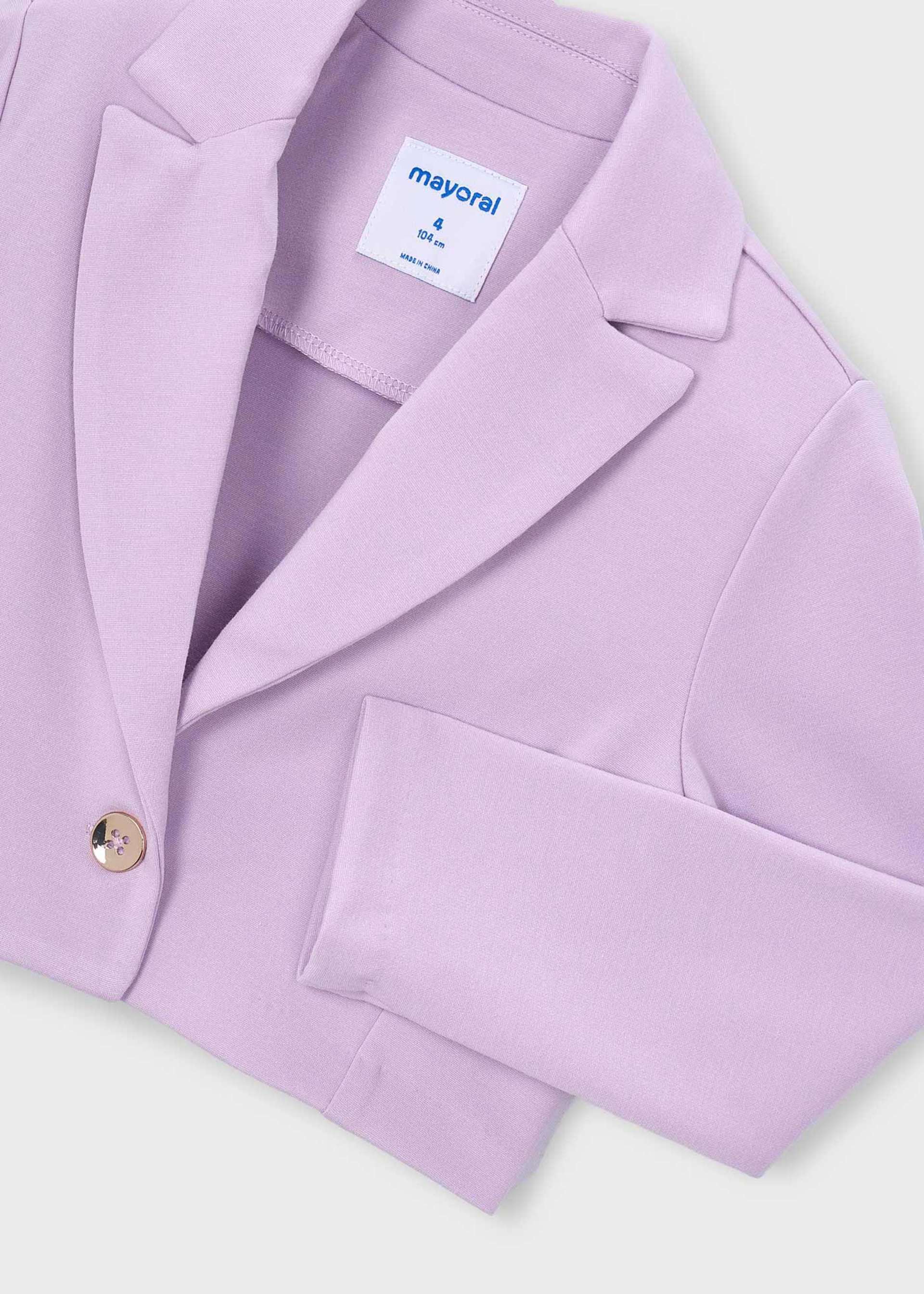 Veste en maille point de rome fille