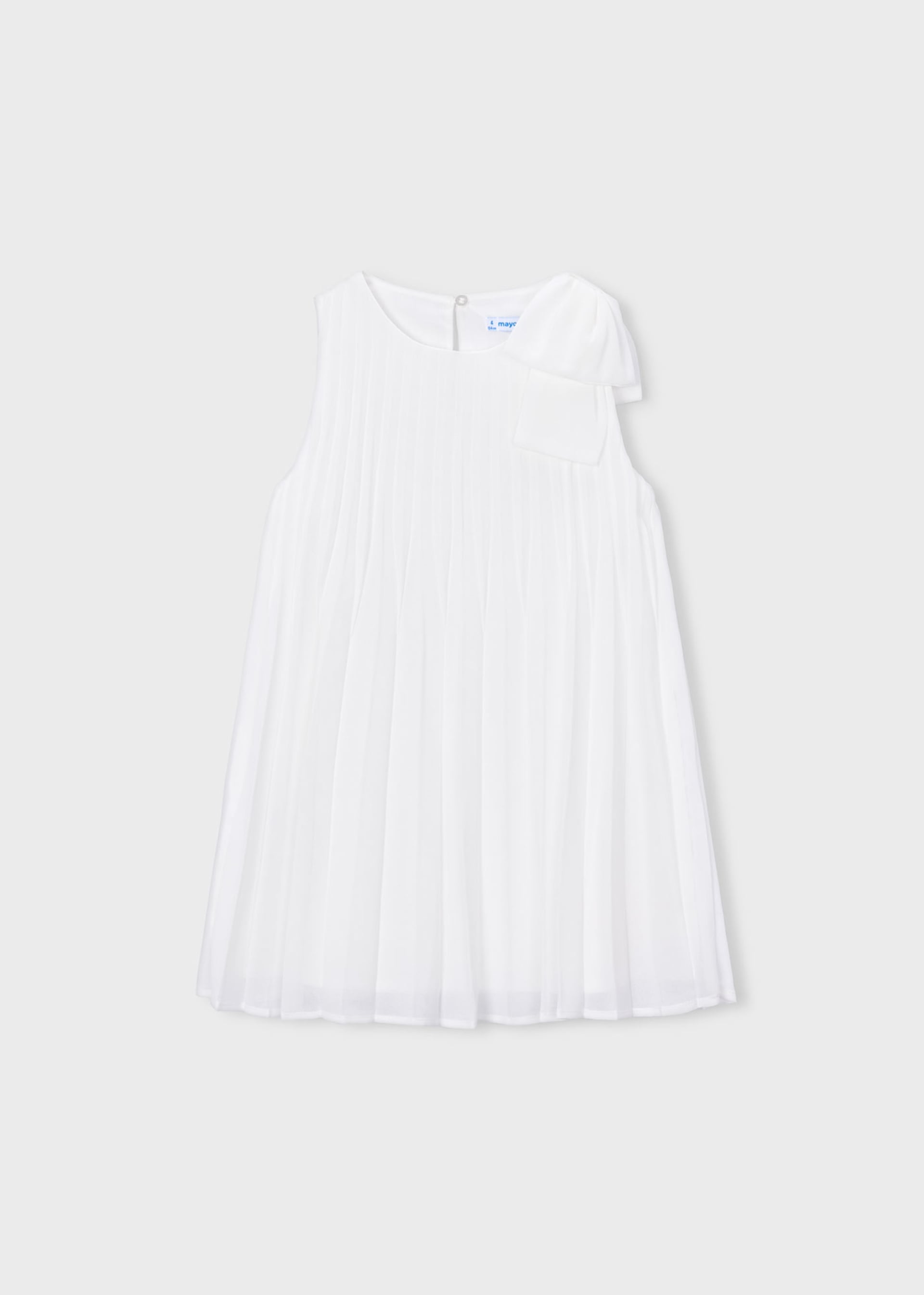 Vestito plissettato fiocco bambina