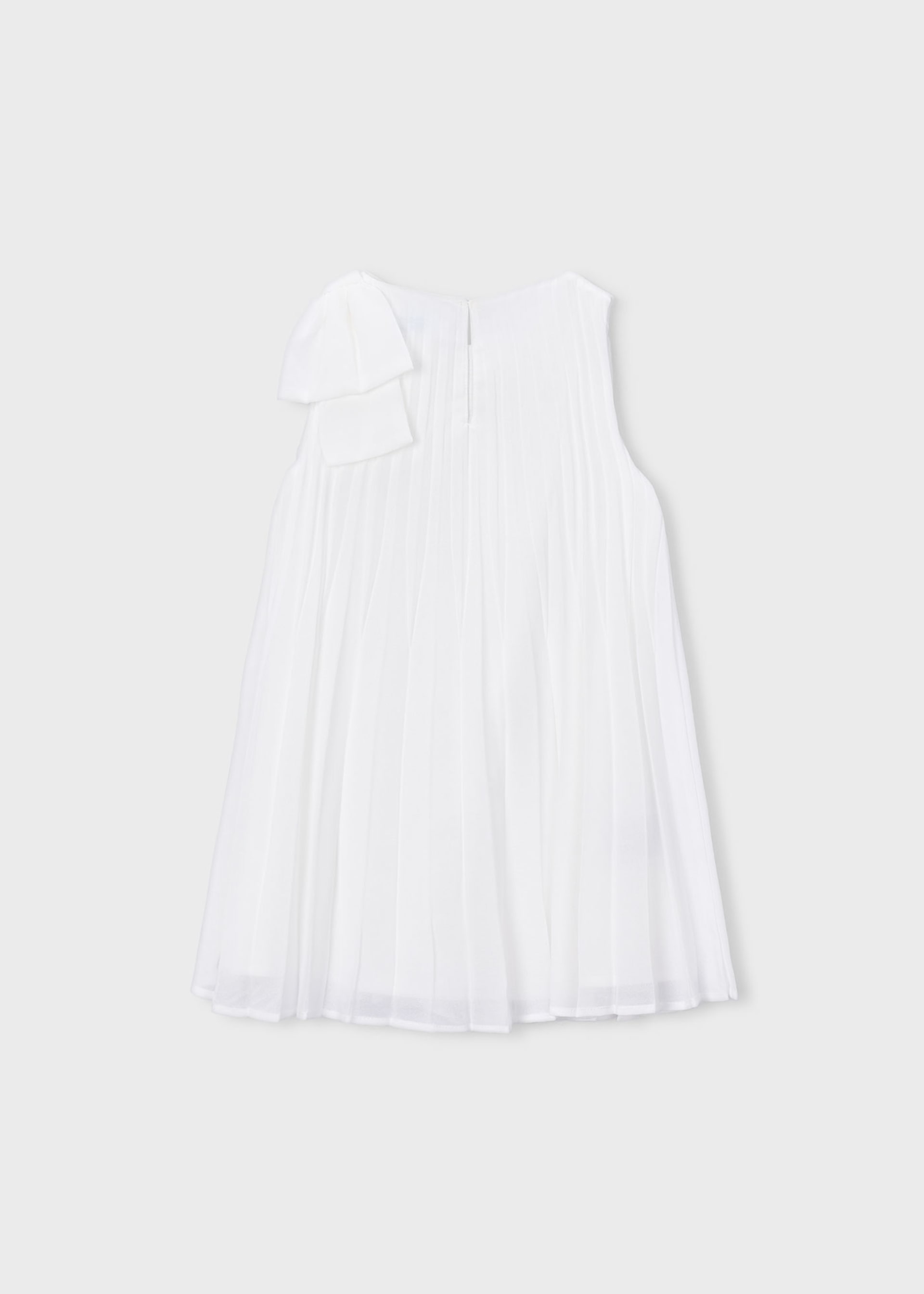 Pleated bow dress for girls