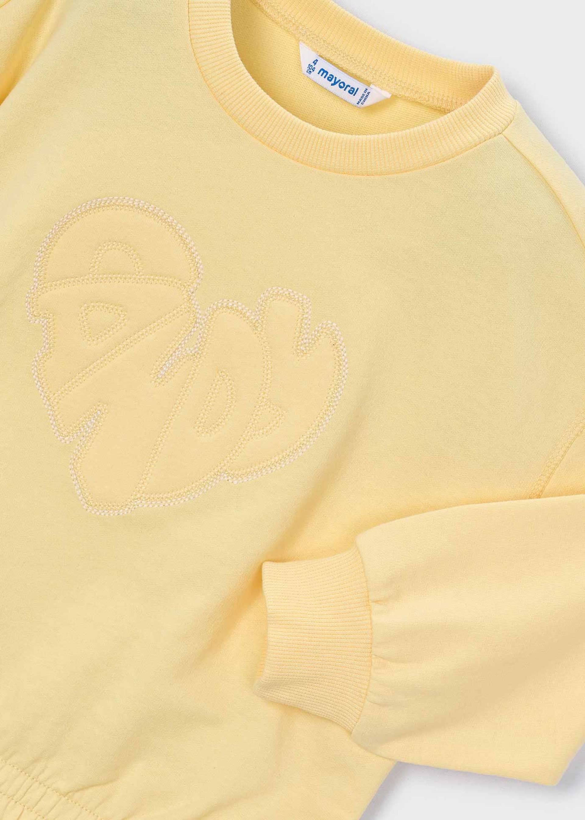 Sweat lettres brodées fille