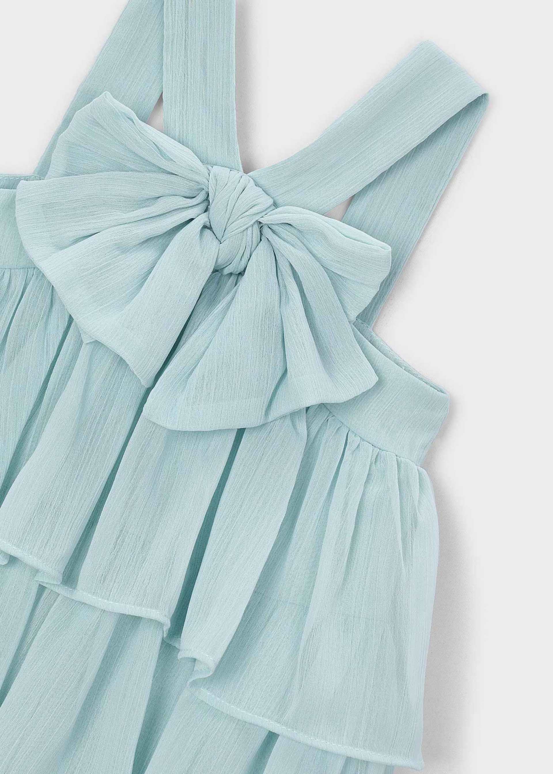 Vestido bambula volantes niña