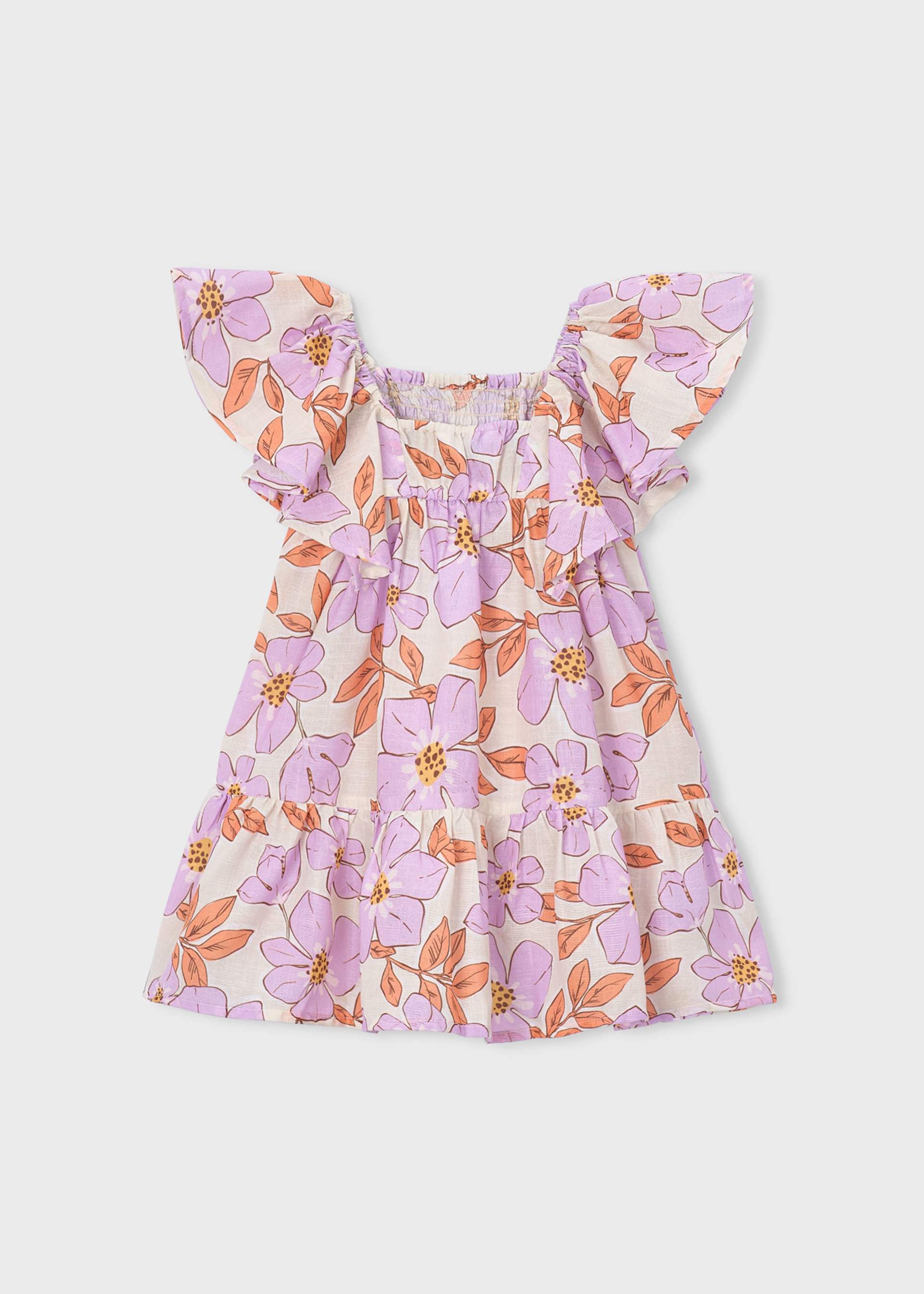 Girl Printed Smocked Dress