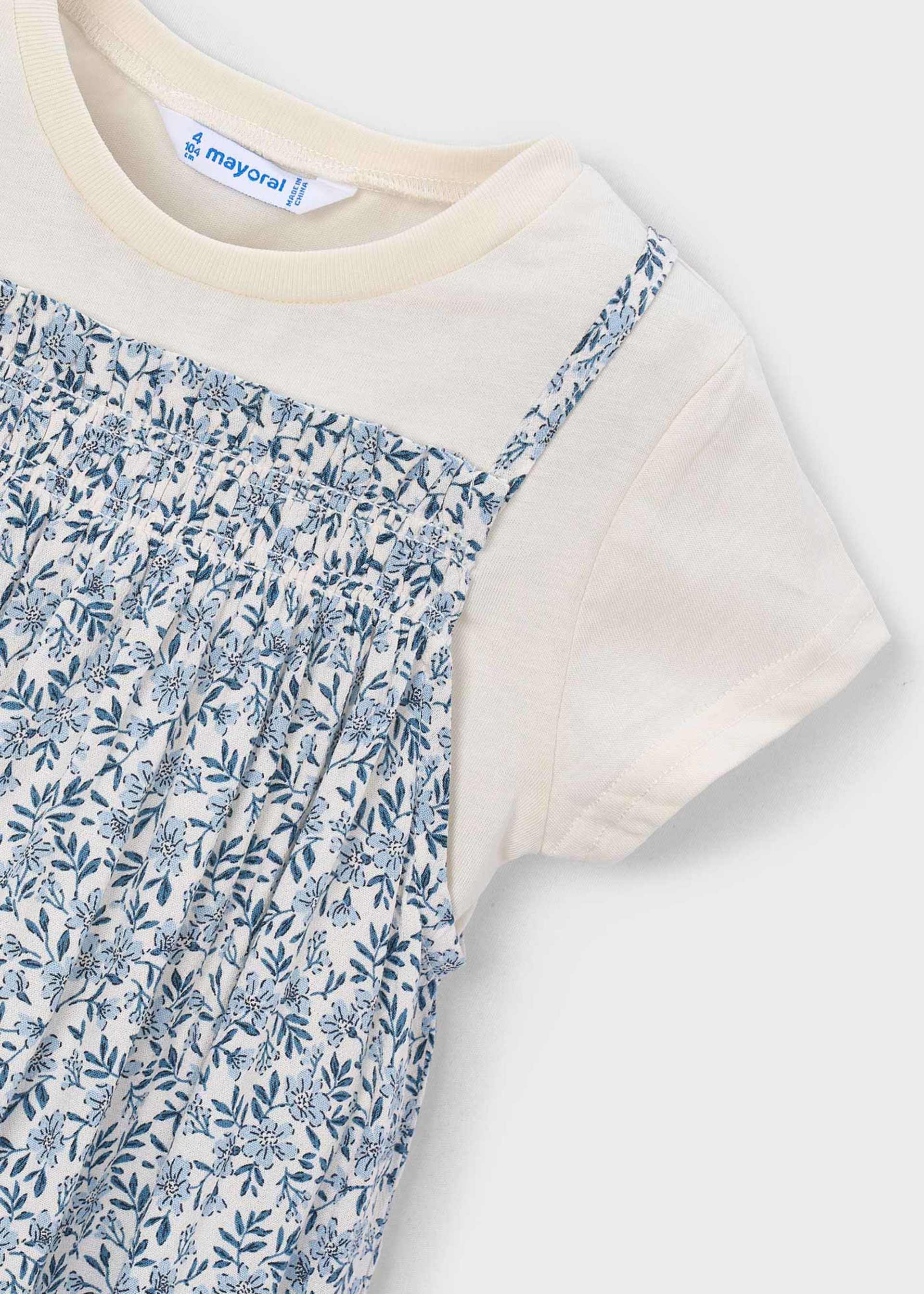 Robe combinée imprimée fille