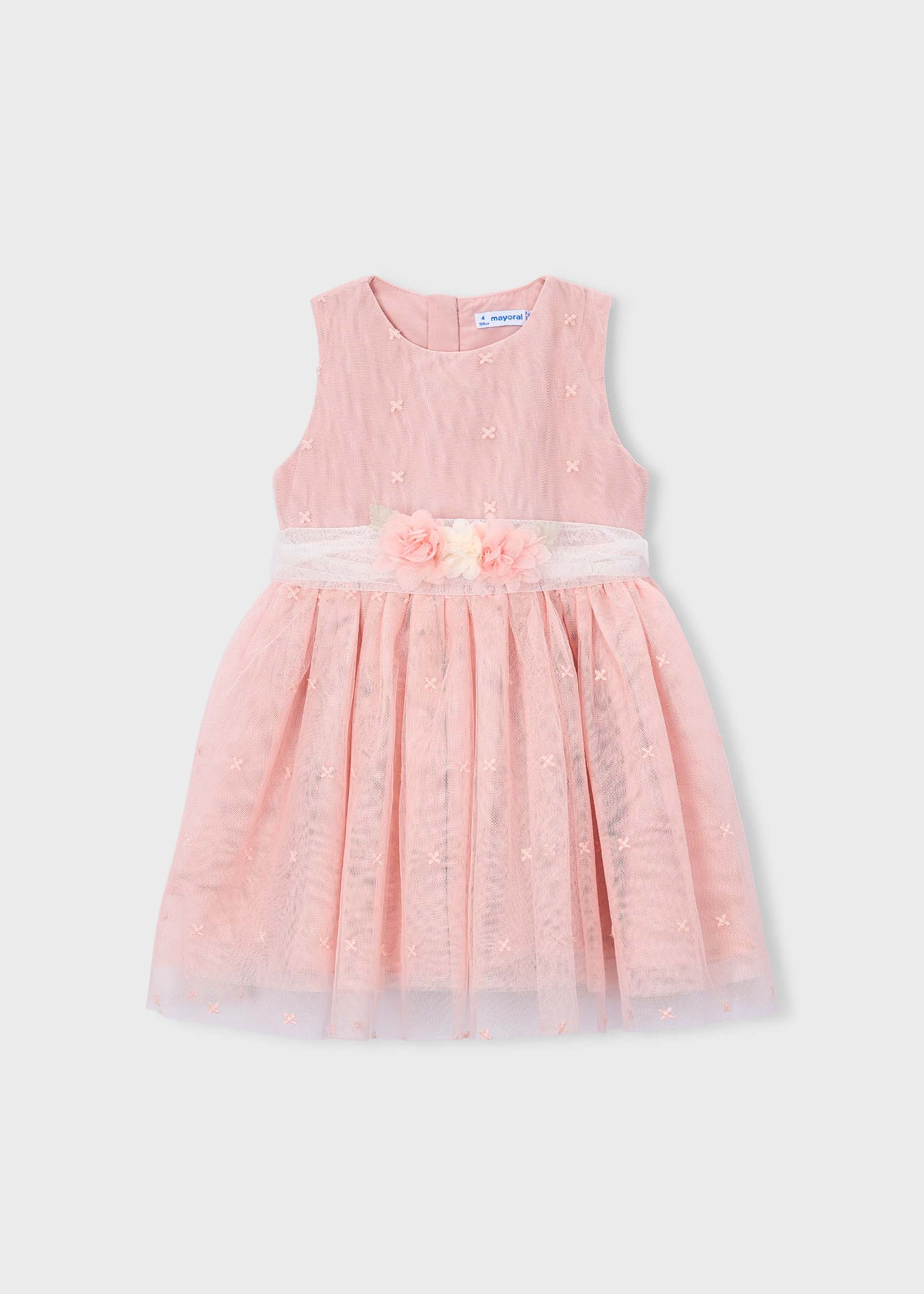 Embroidered formal tulle dress girl