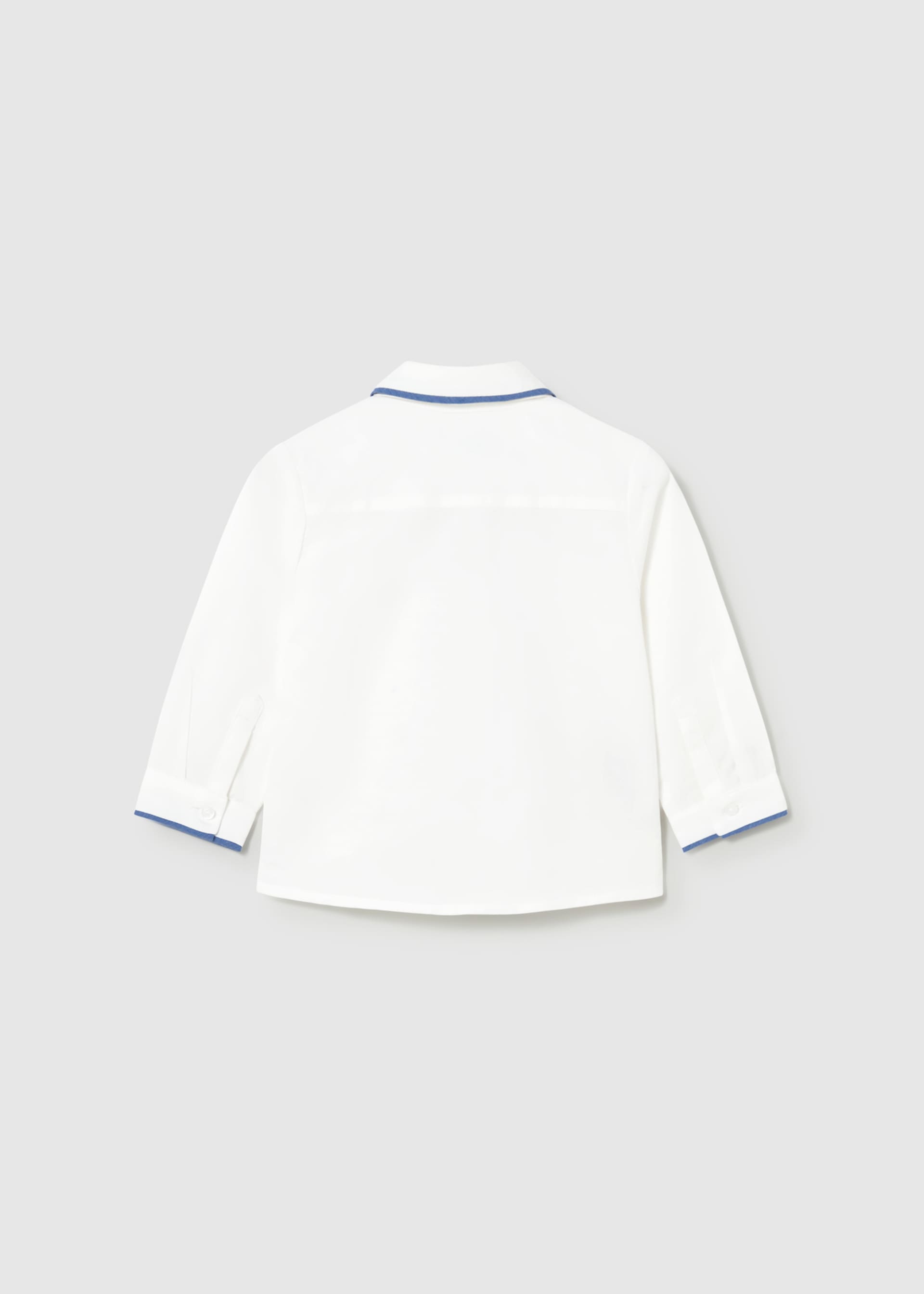 Camisa manga comprida gravata borboleta bebé