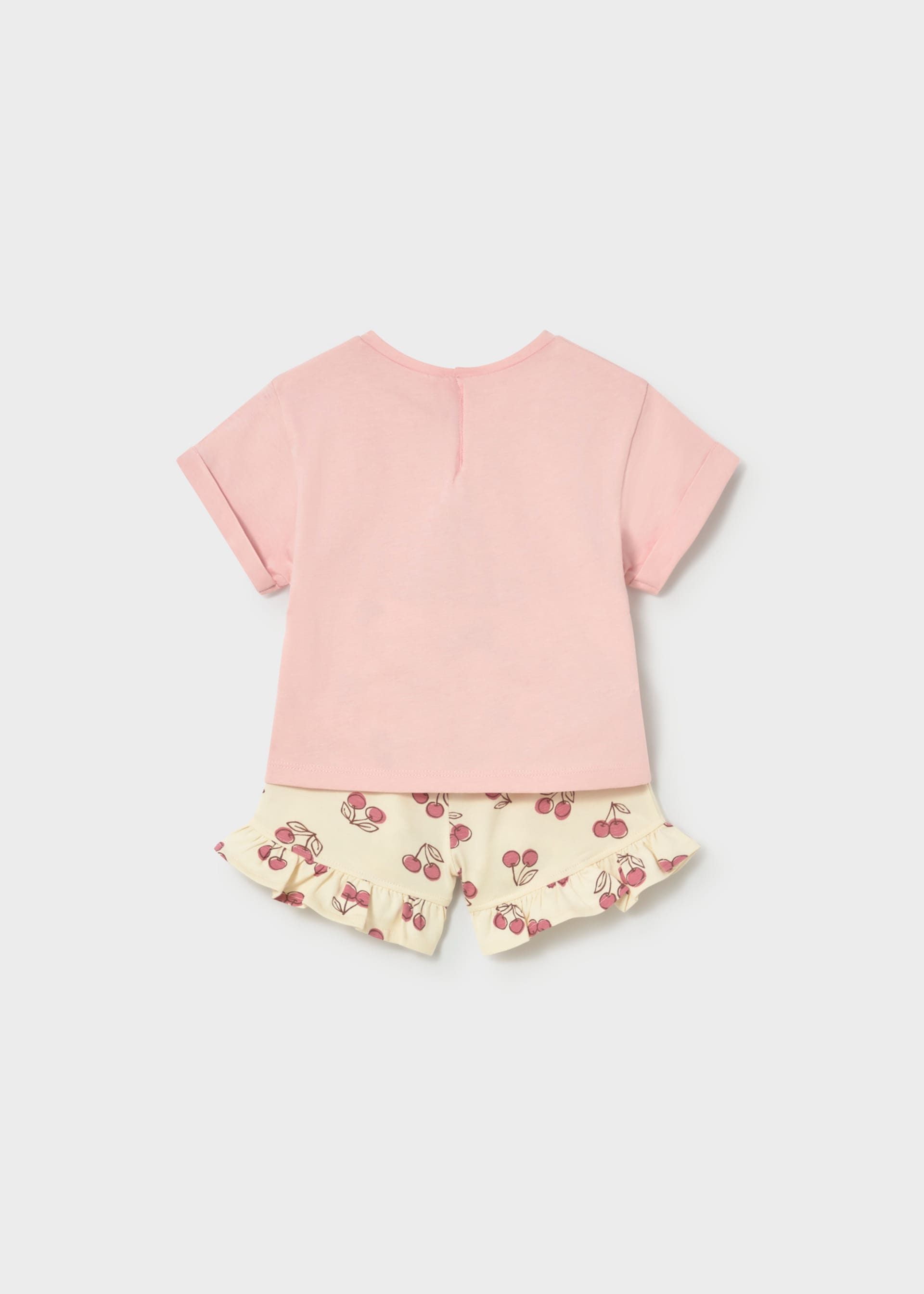 Completo pantaloncino stampato e maglietta neonata