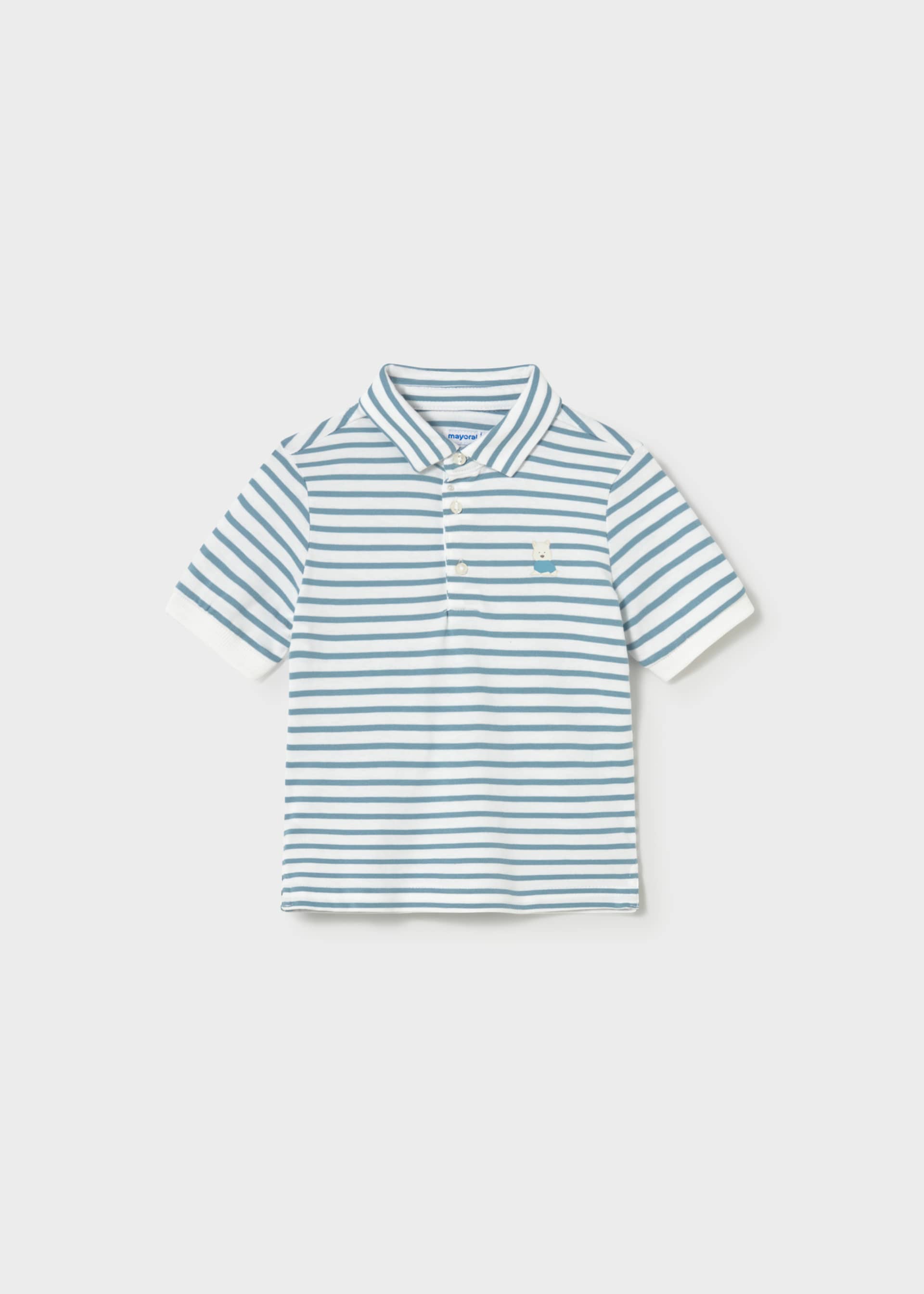 Polo dungi cu broderie bebe Polo dungi cu broderie bebe