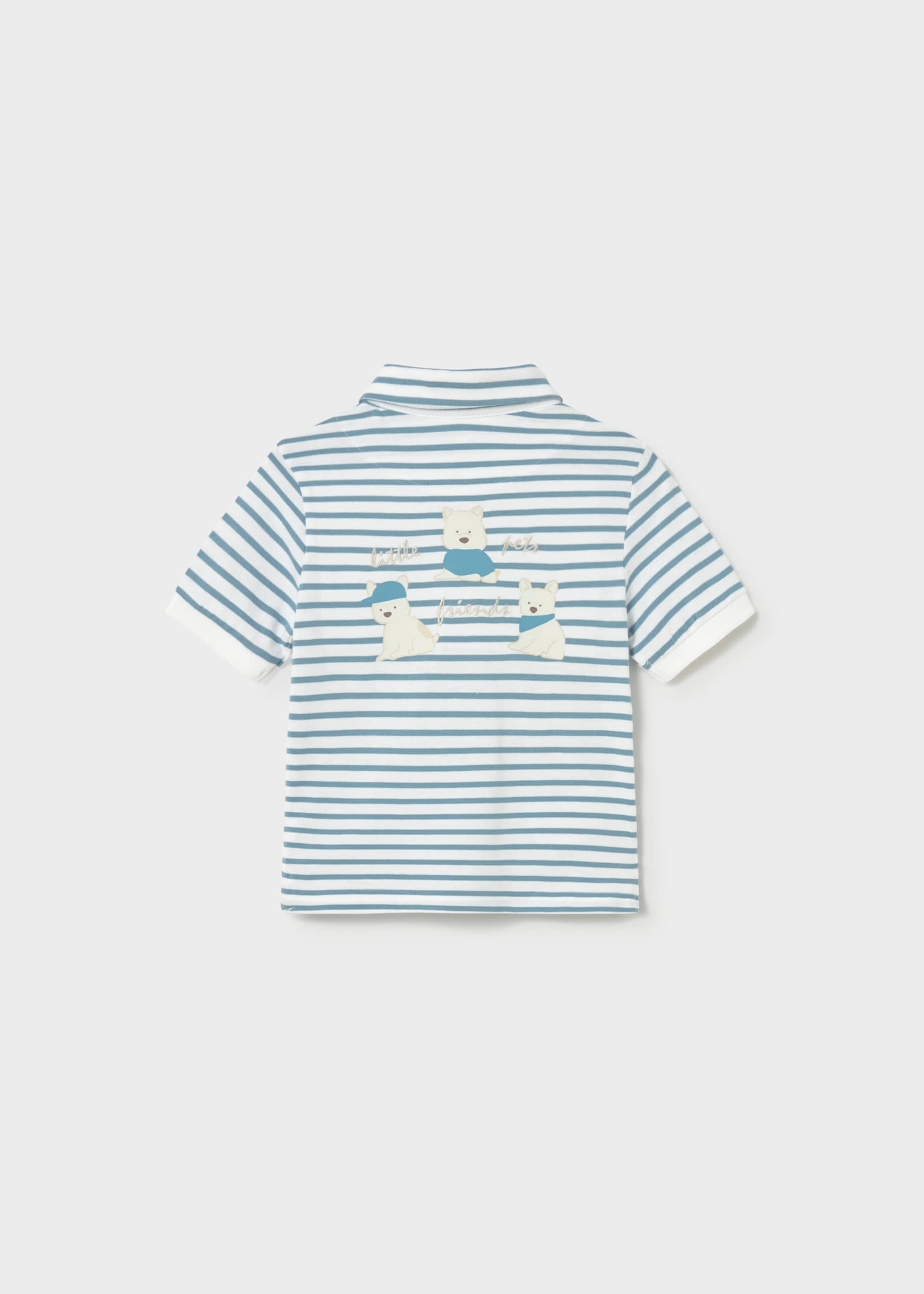 Baby embroidered striped polo shirt