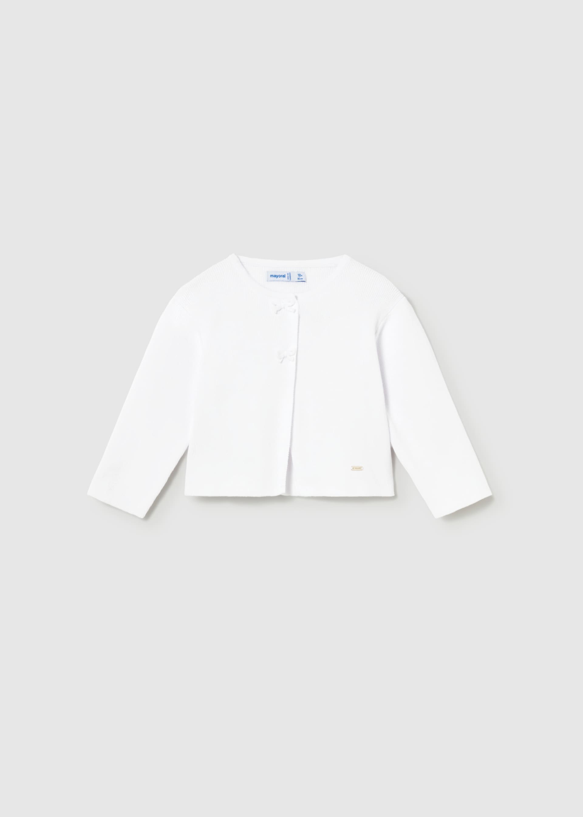 Cardigan en tricot nœuds bébé