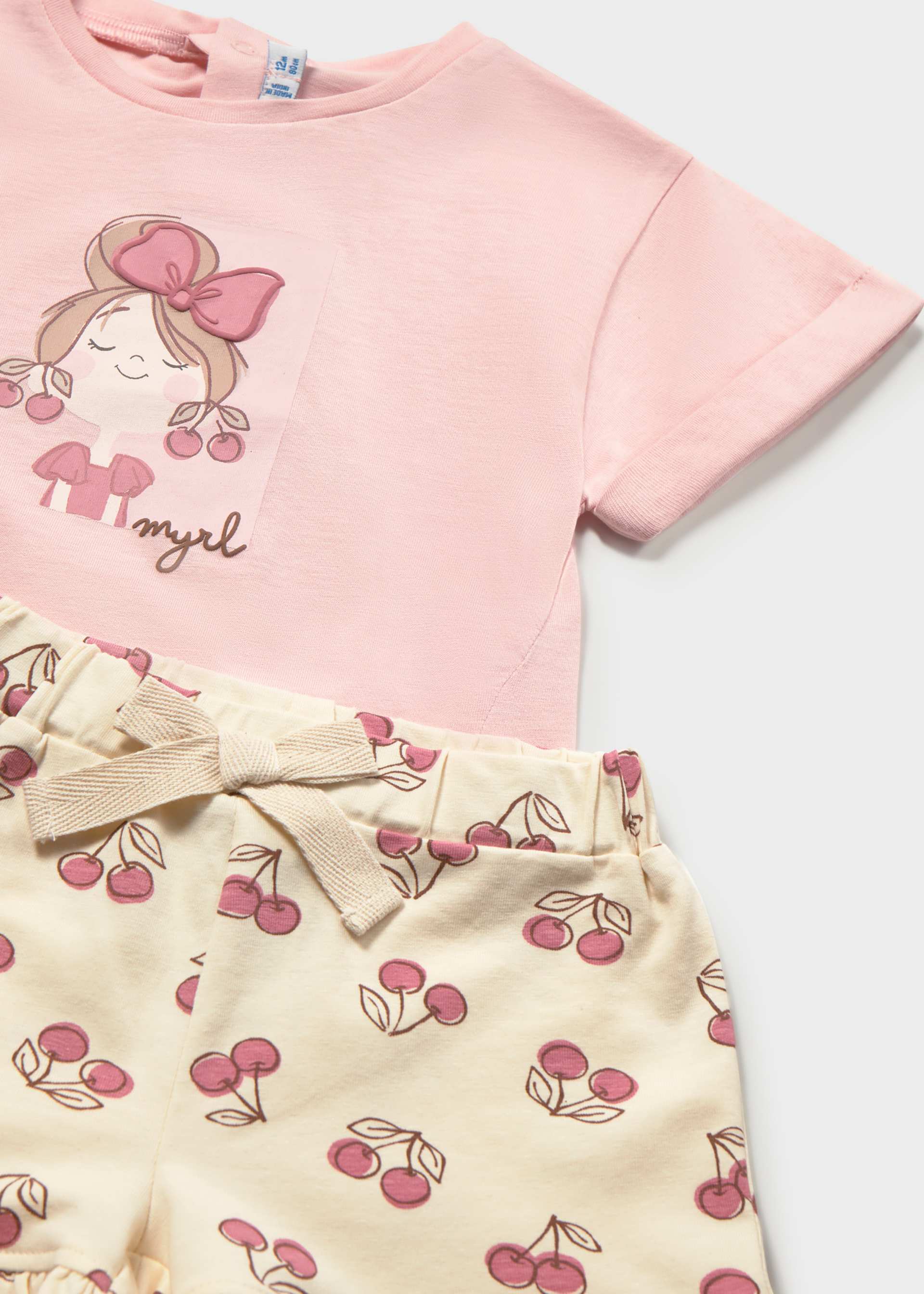 Baby set print shorts and top