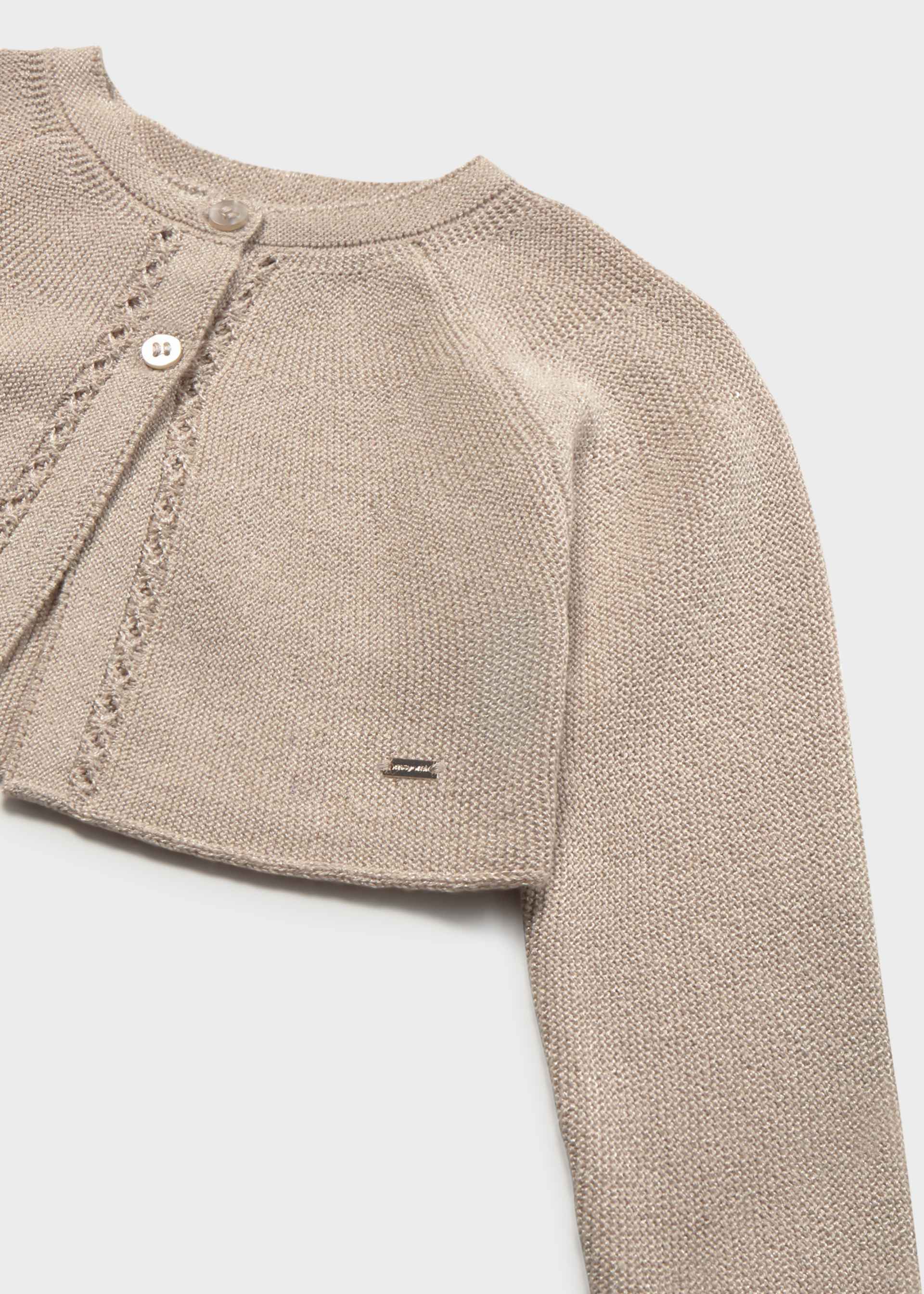 Cardigan basique tricot rond bébé