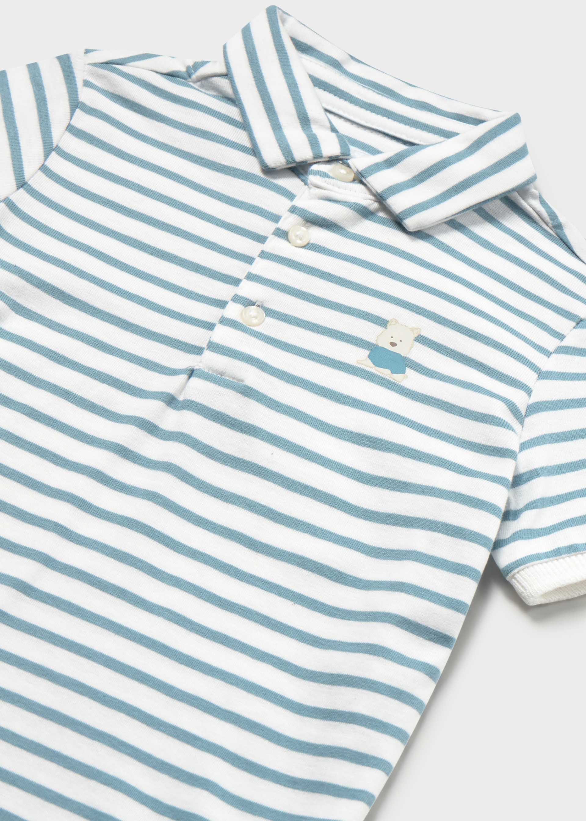Polo dungi cu broderie bebe Polo dungi cu broderie bebe