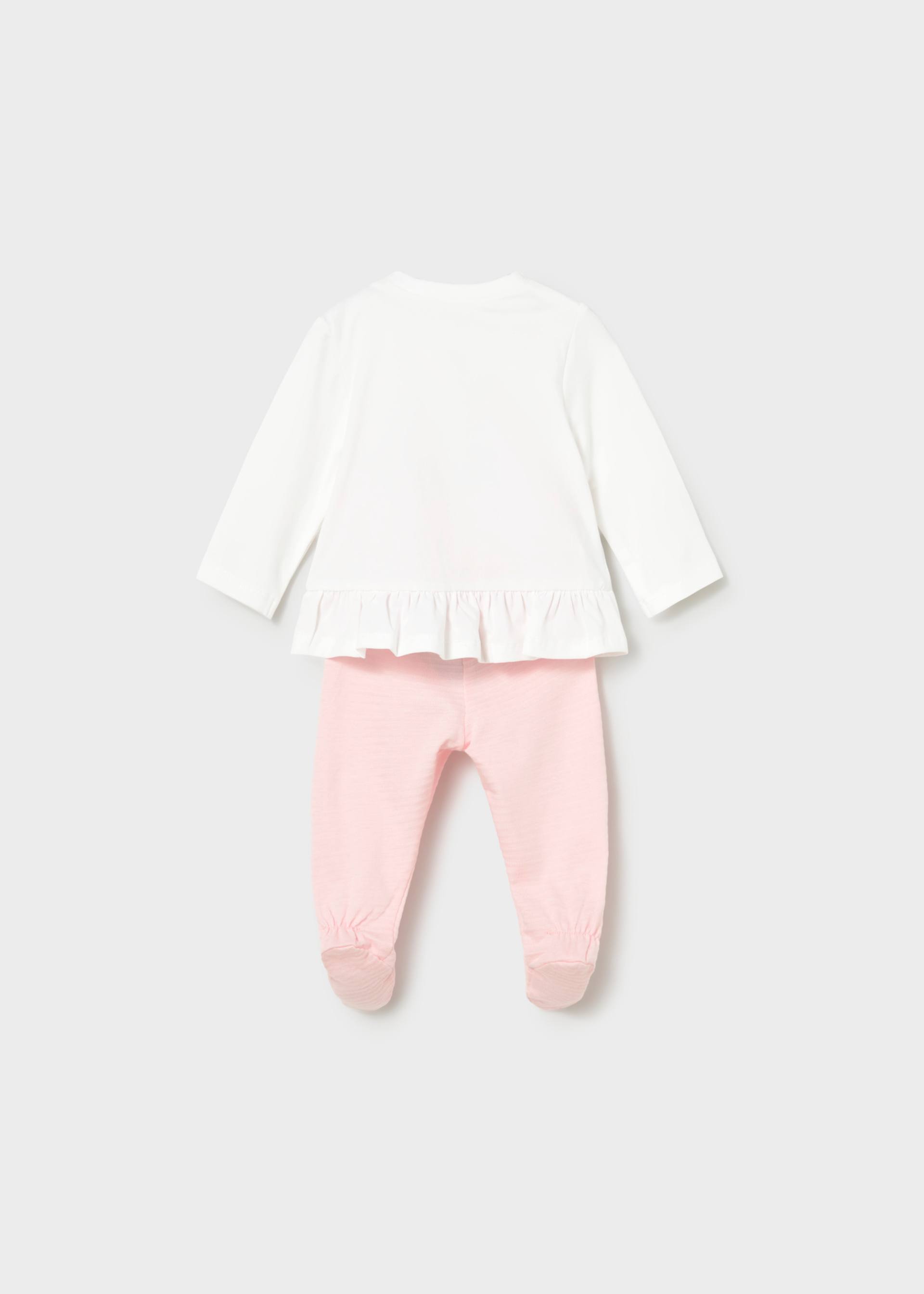 Newborn Girl Pants and T-shirt Set