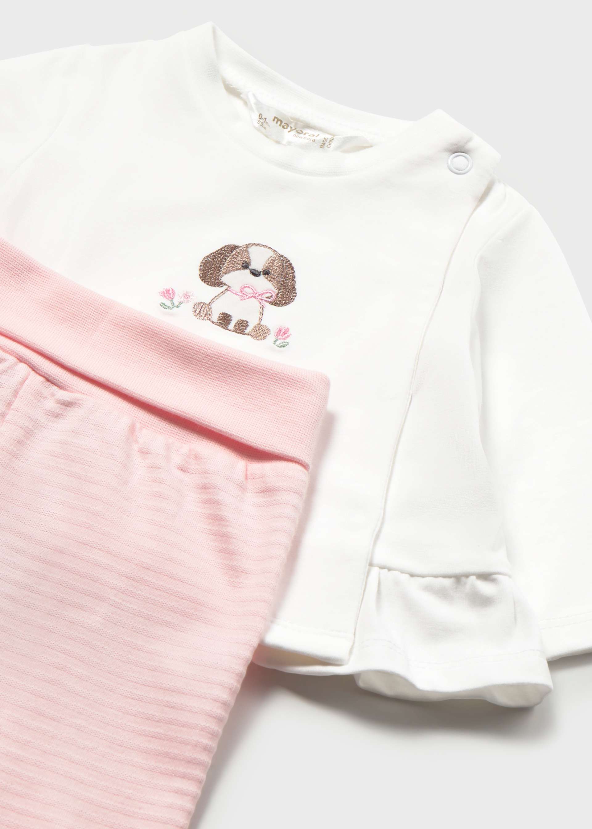Newborn Girl Pants and T-shirt Set